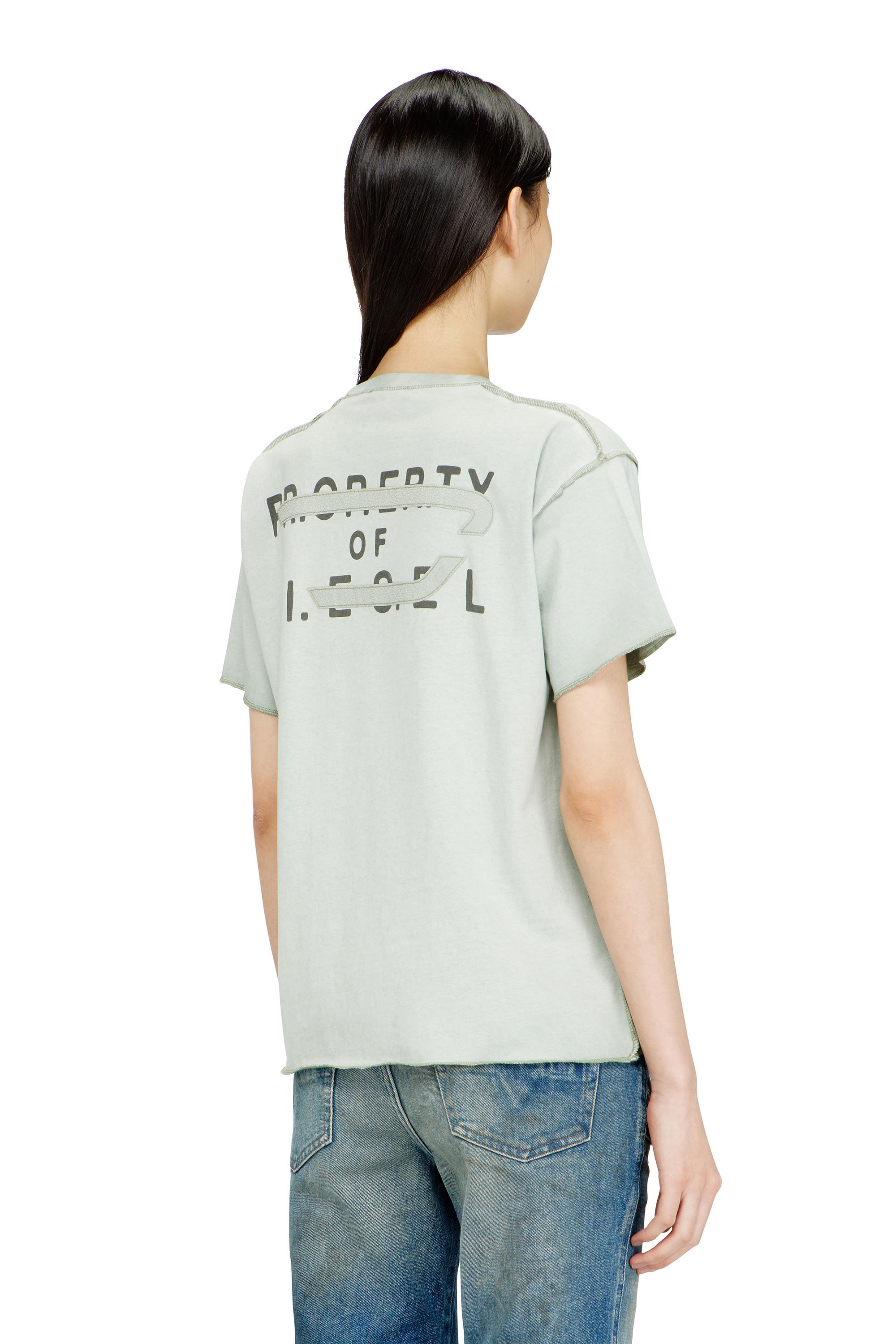 Diesel - T-ILY, Female's Tシャツ in アジュール - 4