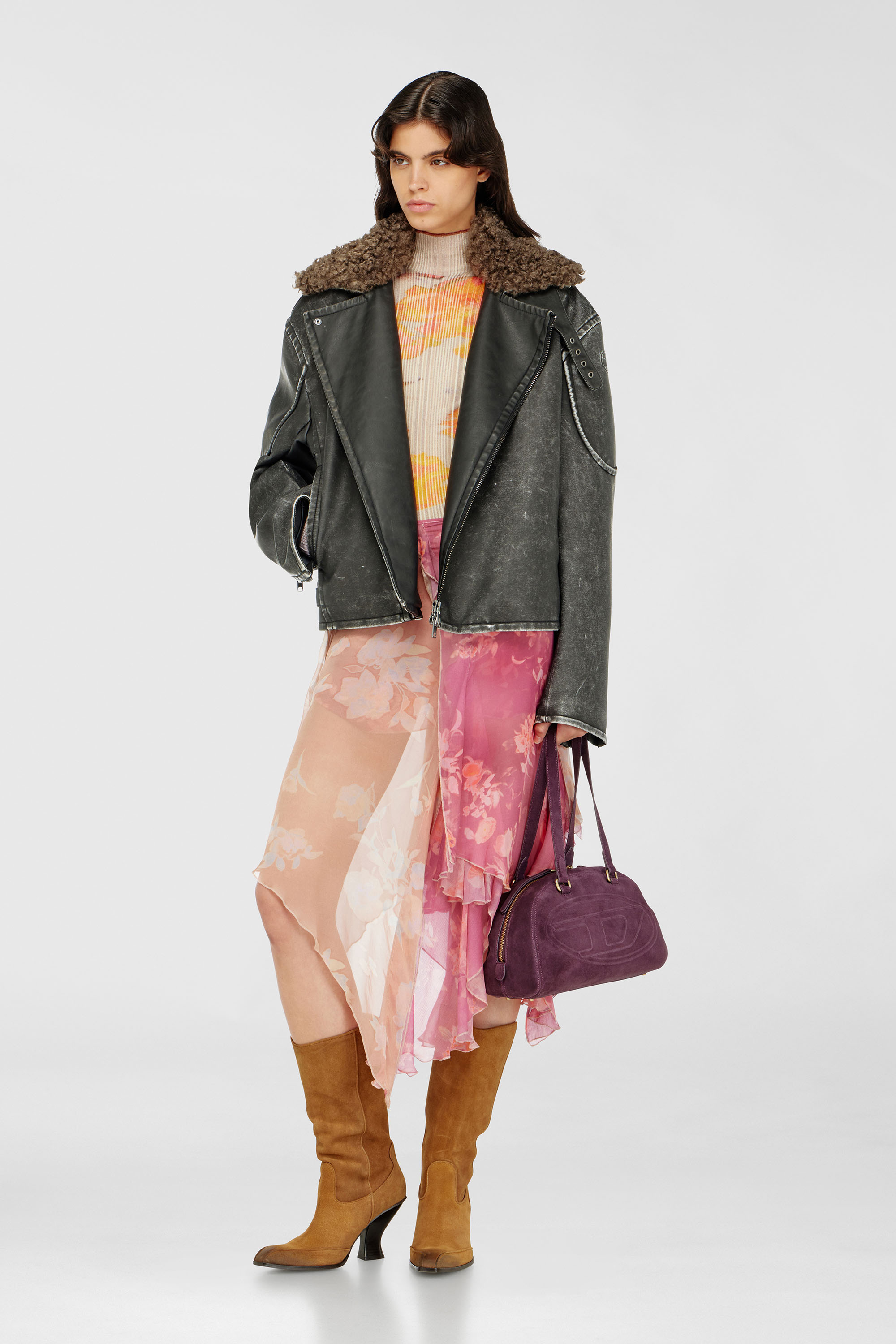 Diesel - M-IORIA, Female's プルオーバーニット in イエロー/ベージュ - 1
