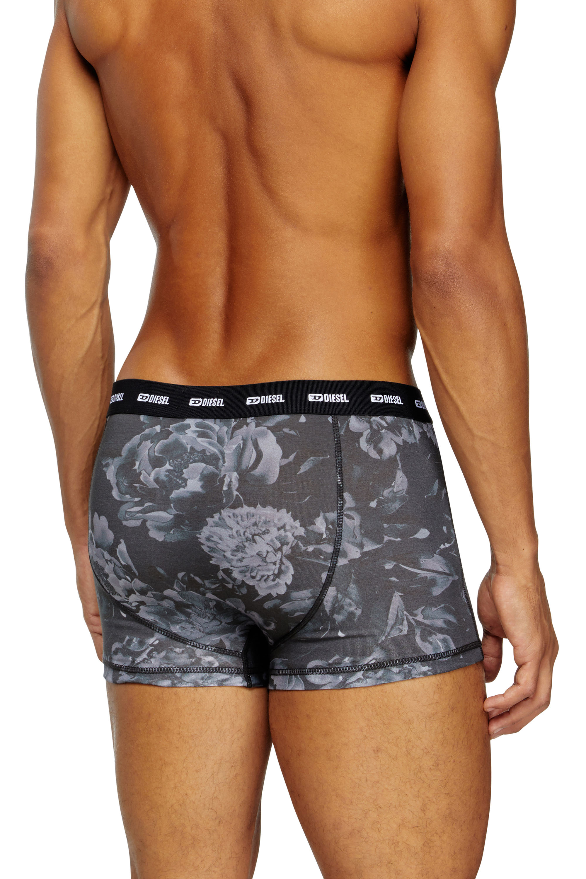 Diesel - DAMIEN-UTLT, Male's Boxer briefs with Flower print in グレー - 3