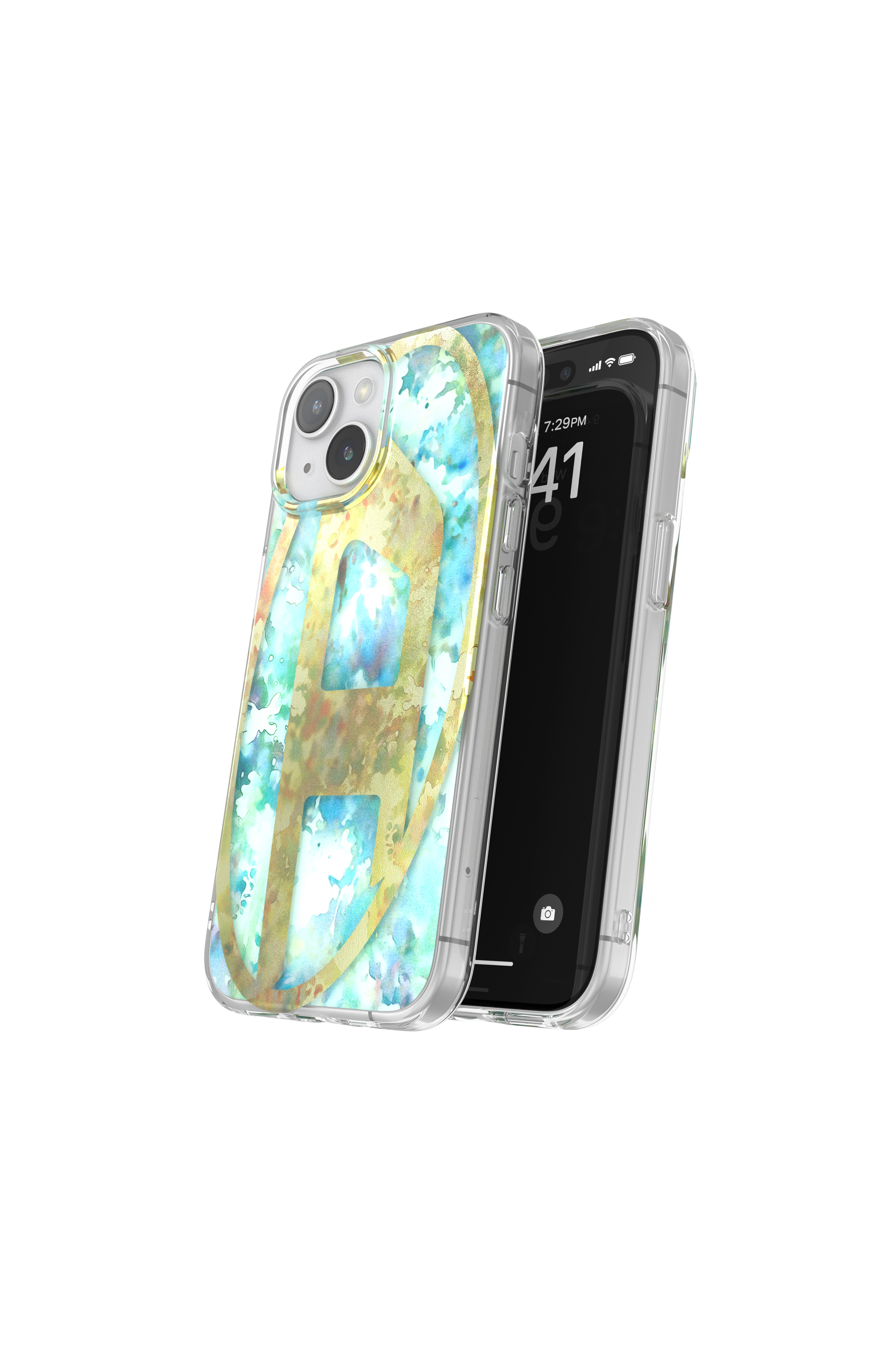 Diesel - 60063 AOP CASE, Unisex's iPhone 15 in イエロー/ブルー - 3