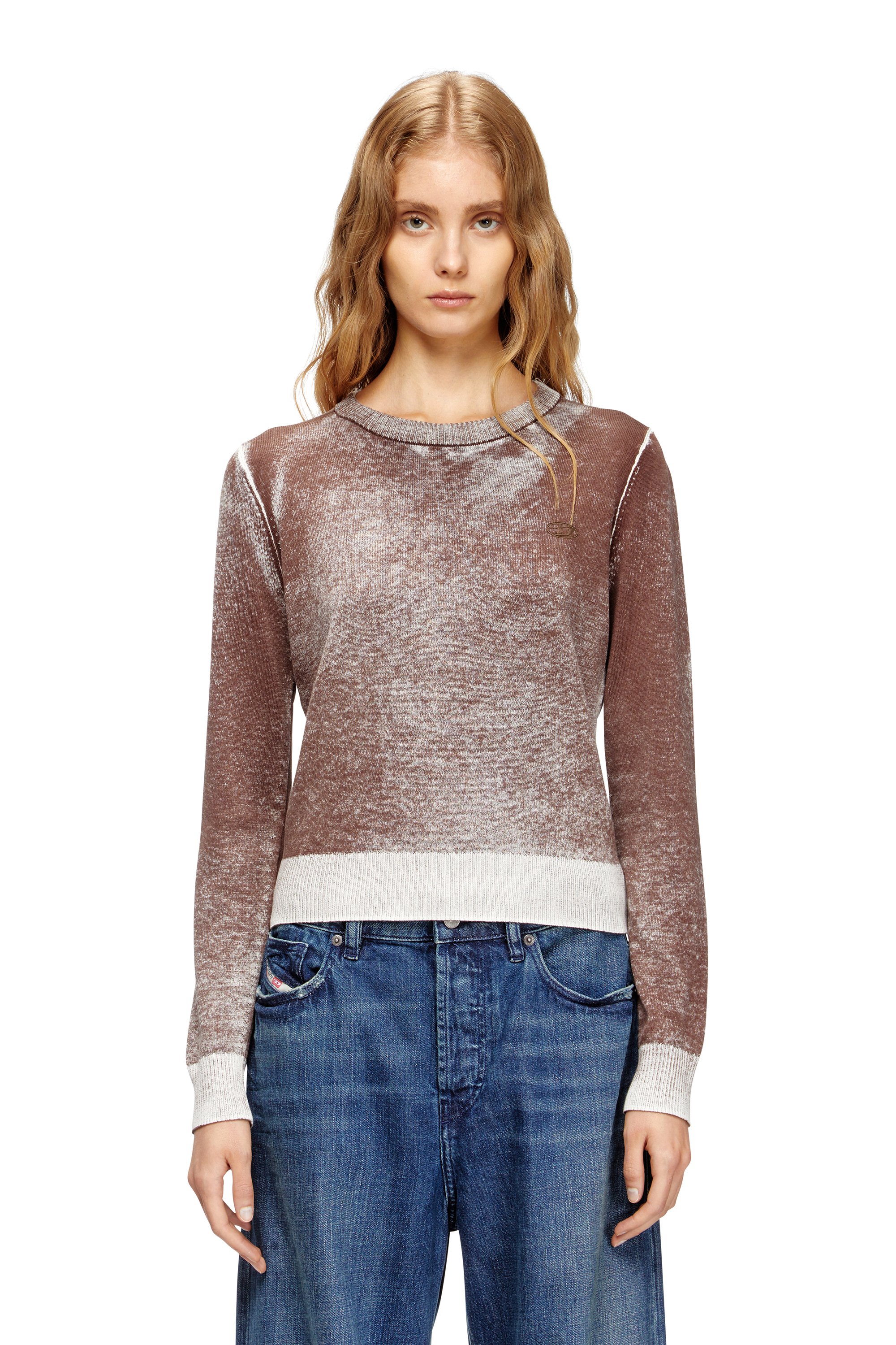 Diesel - M-LOVRE, Female's プルオーバーニット in ブラウン - 1