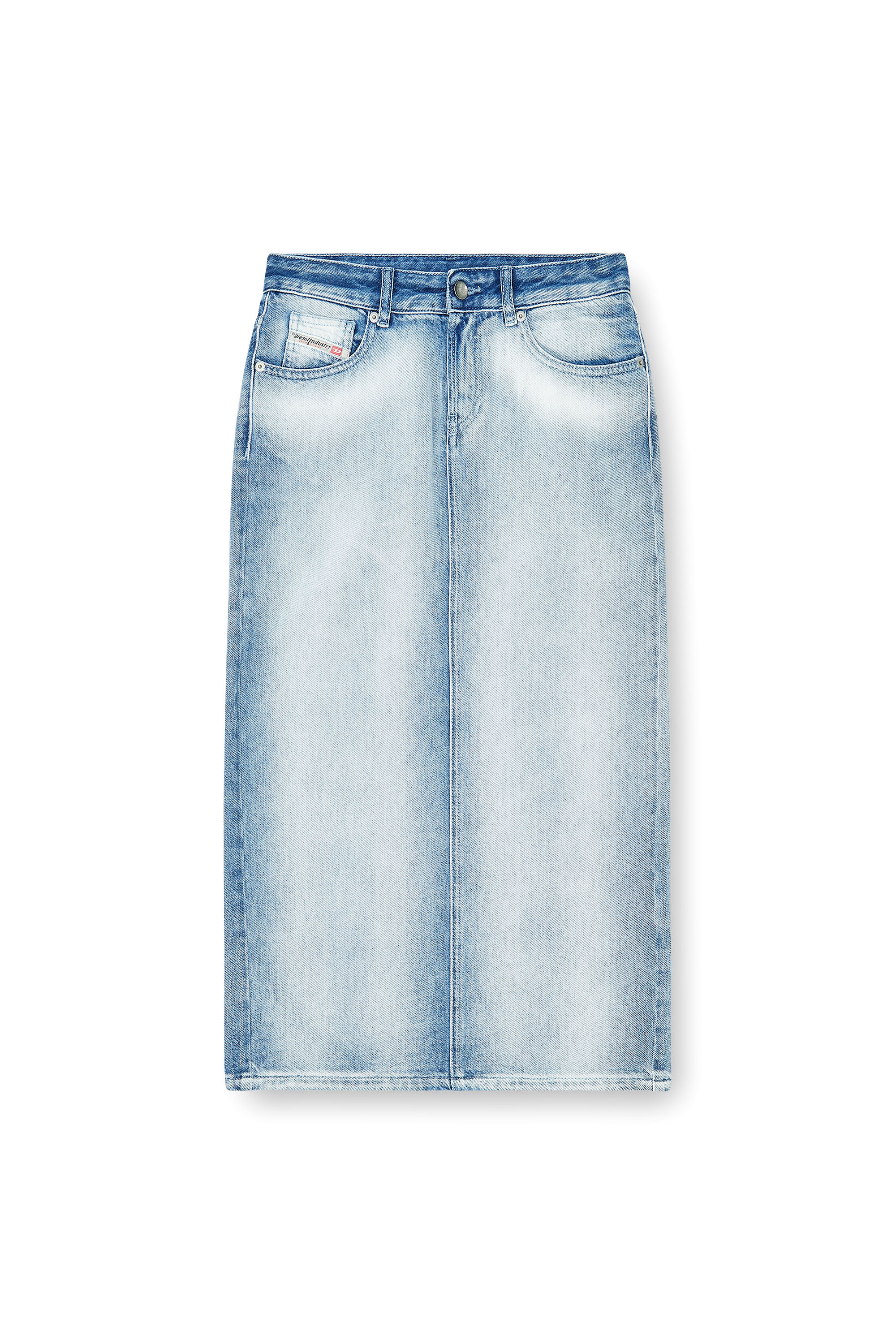 Diesel - DE-SKYE-FSI, Female's Skirt in medium-light skeleton denim in ライトブルー - 3