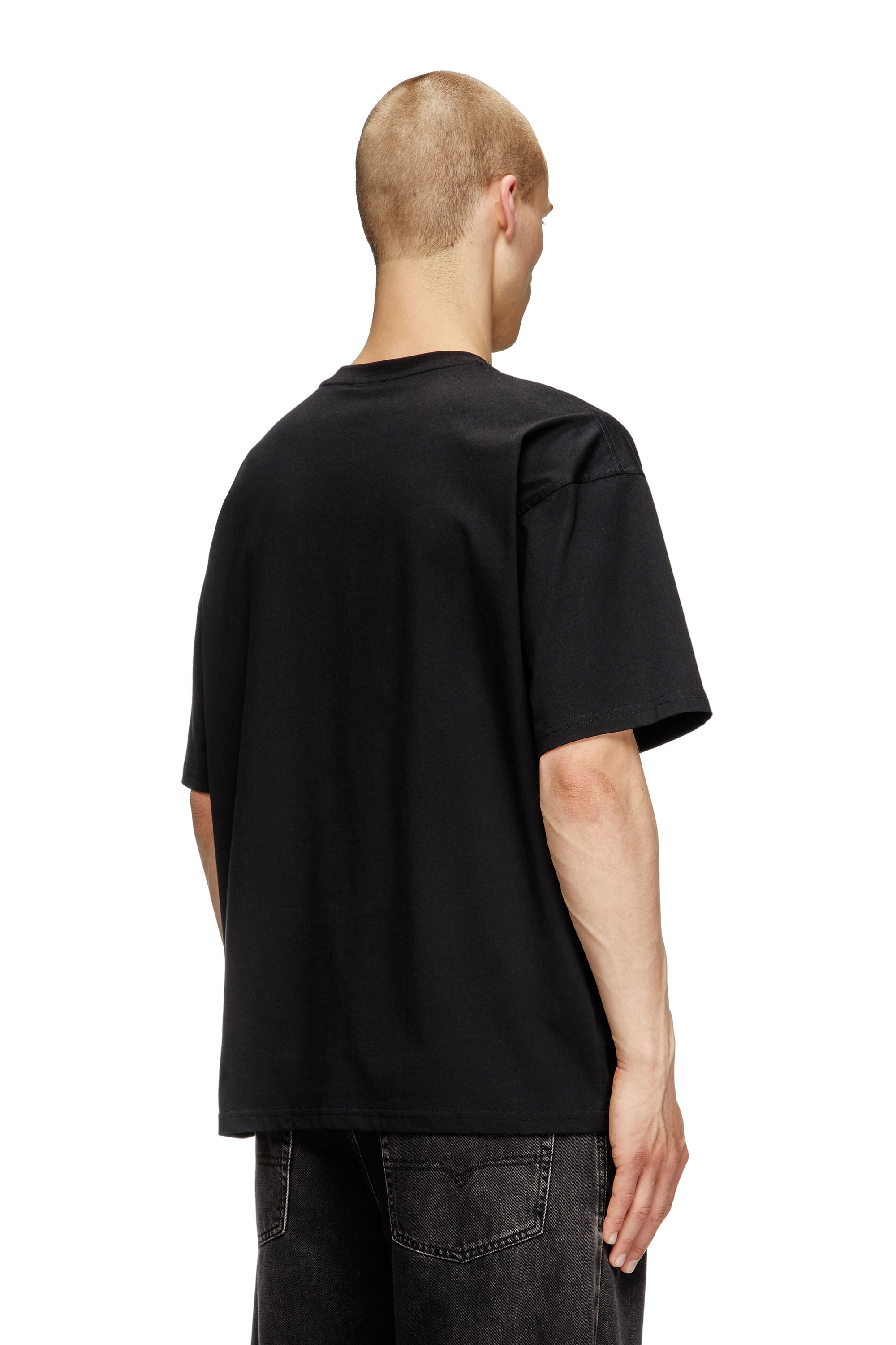 Diesel - T-BOXT-OD, Unisex's T-shirt with embroidered Oval D in ブラック - 4