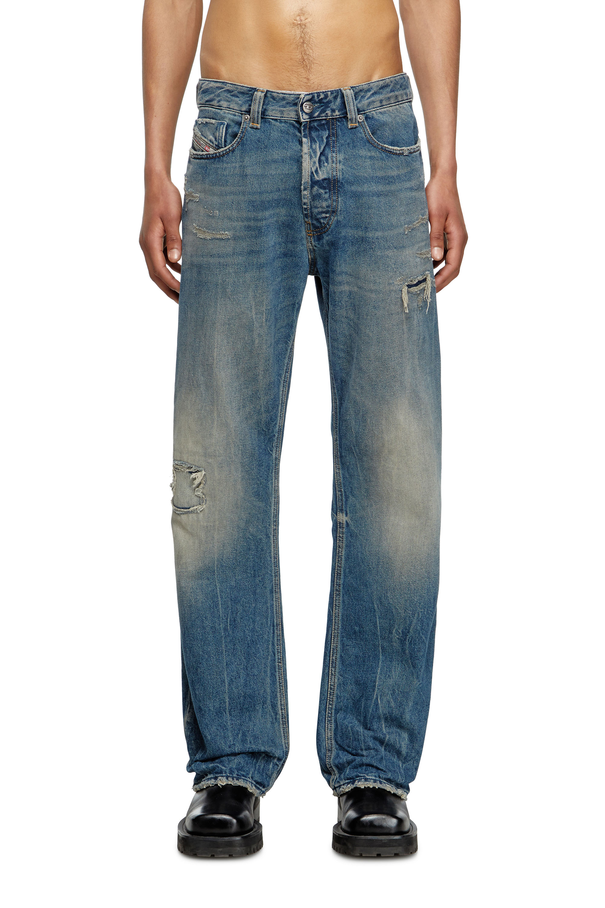 Diesel - Male's Relaxed Jeans 1980 D-Eeper 09M28, ミディアムブルー - 1