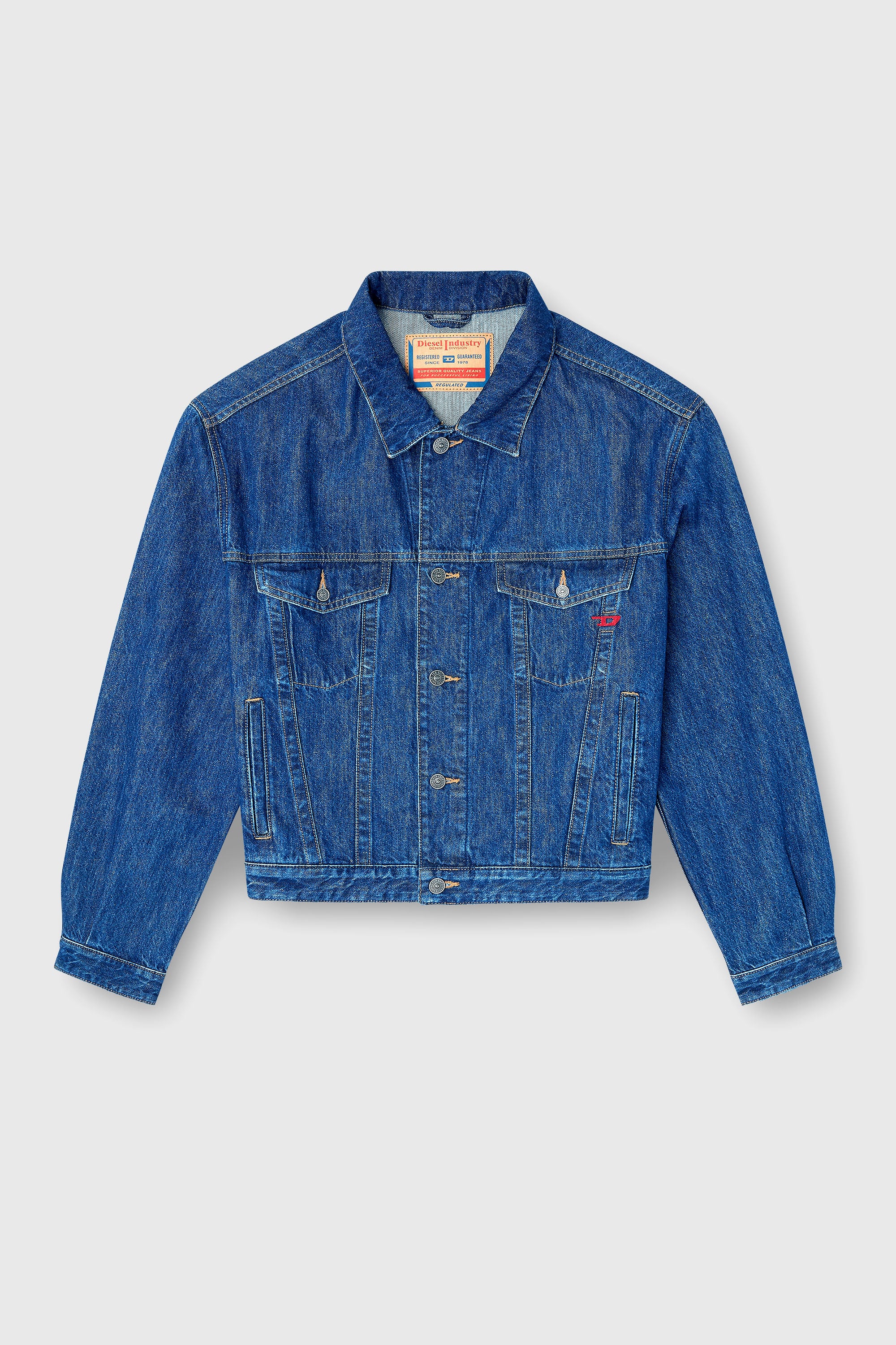 Diesel - D-RANGER, Male's デニムジャケット in ミディアムブルー - 2