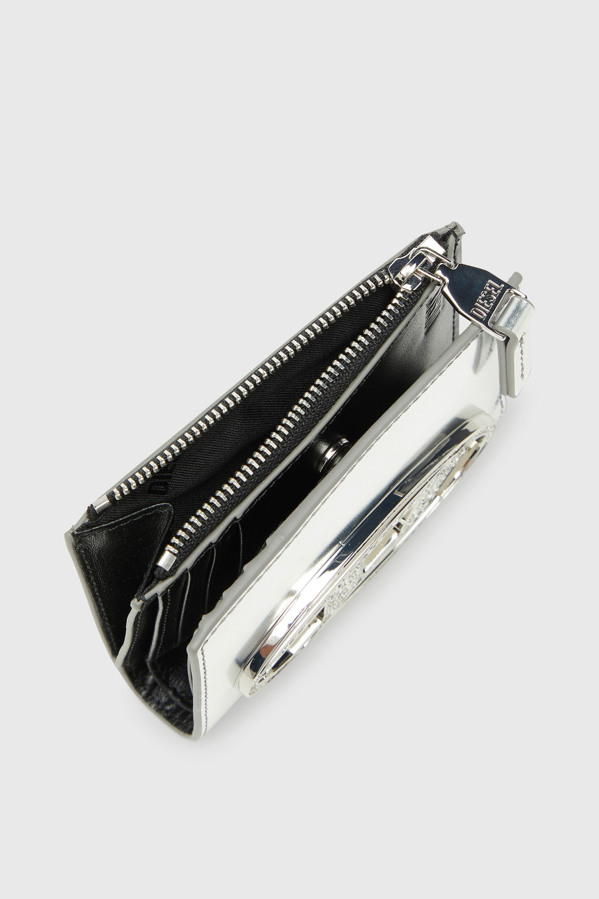 Diesel - 1DR BI FOLD ZIP II, Female's 二つ折りウォレット in シルバー - 4