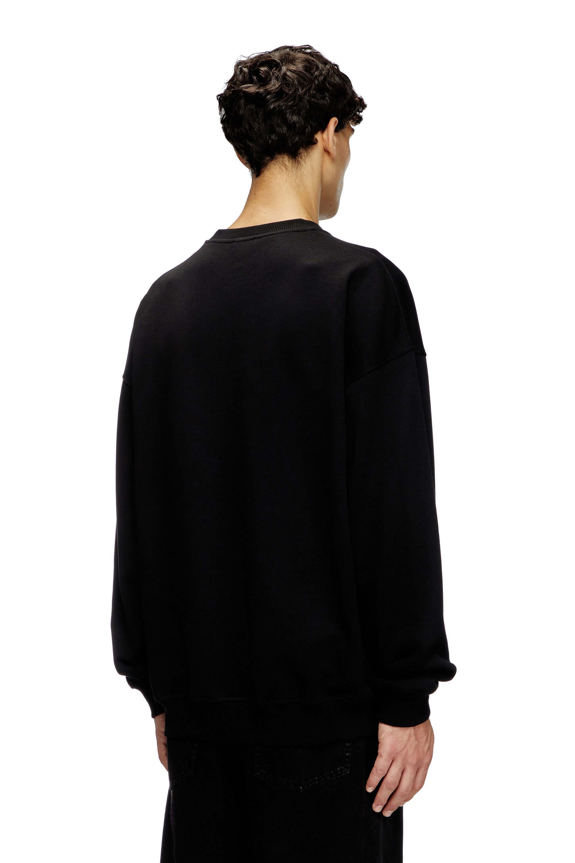 Diesel - S-MART-BIGOVAL, Male's プルオーバースウェット in ブラック - 4