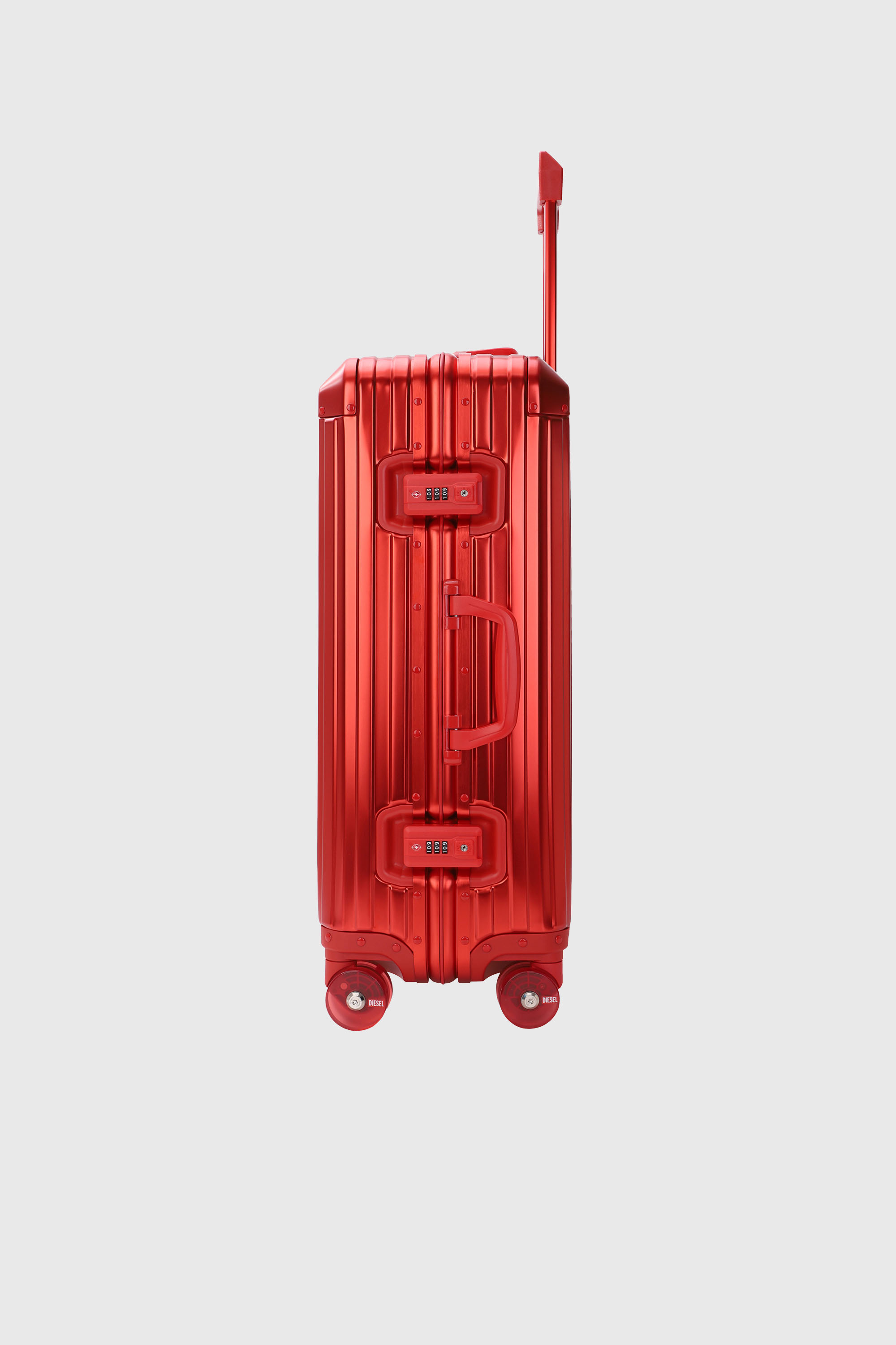 Diesel - DIESEL ALUMINUM TROLLEY- DSL002, Unisex's Aluminum suitcase size M in レッド - 3