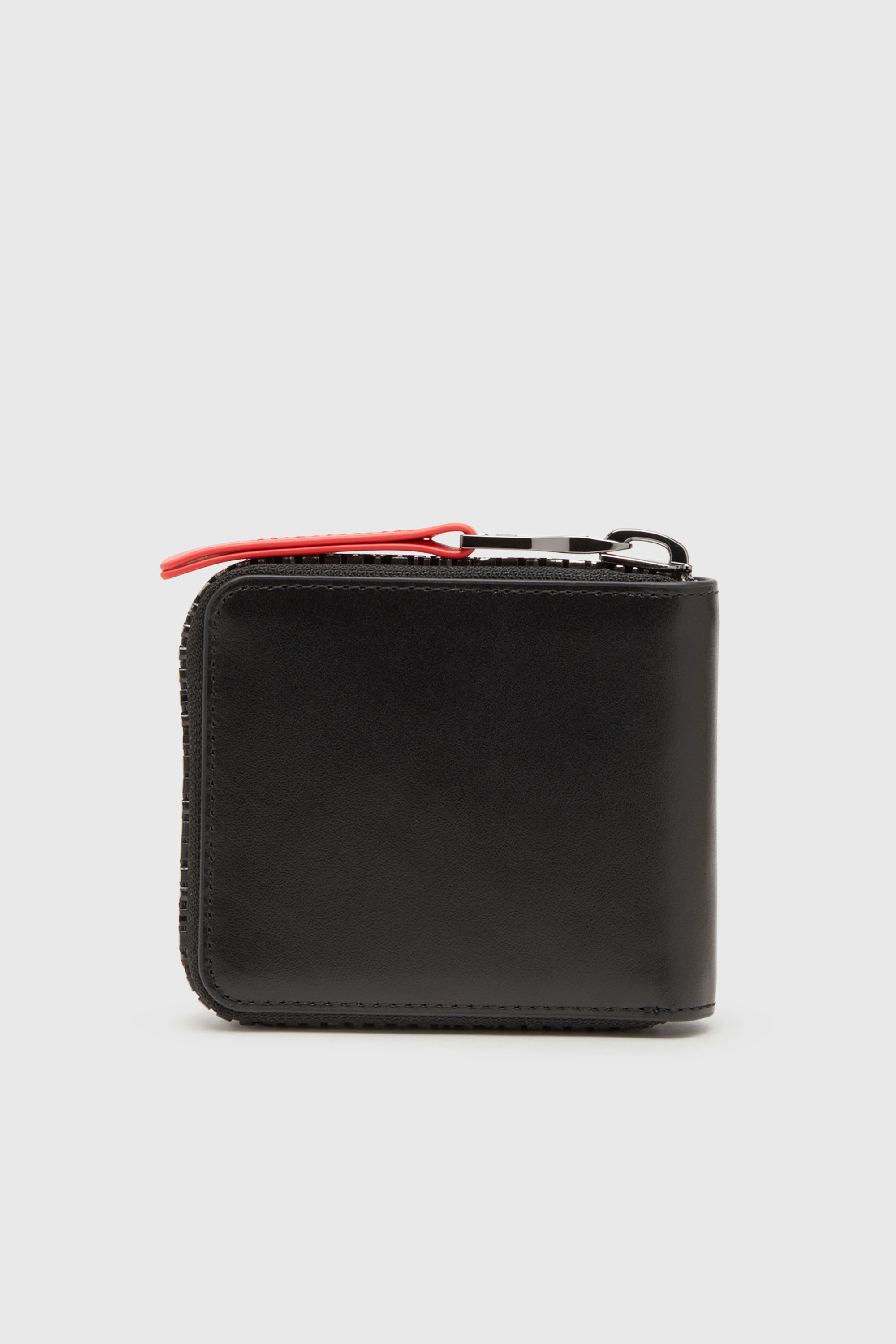 Diesel - ZIP-D BI-FOLD COIN ZIP XS, Male's Leather zip wallet with logo zip in ブラック - 2