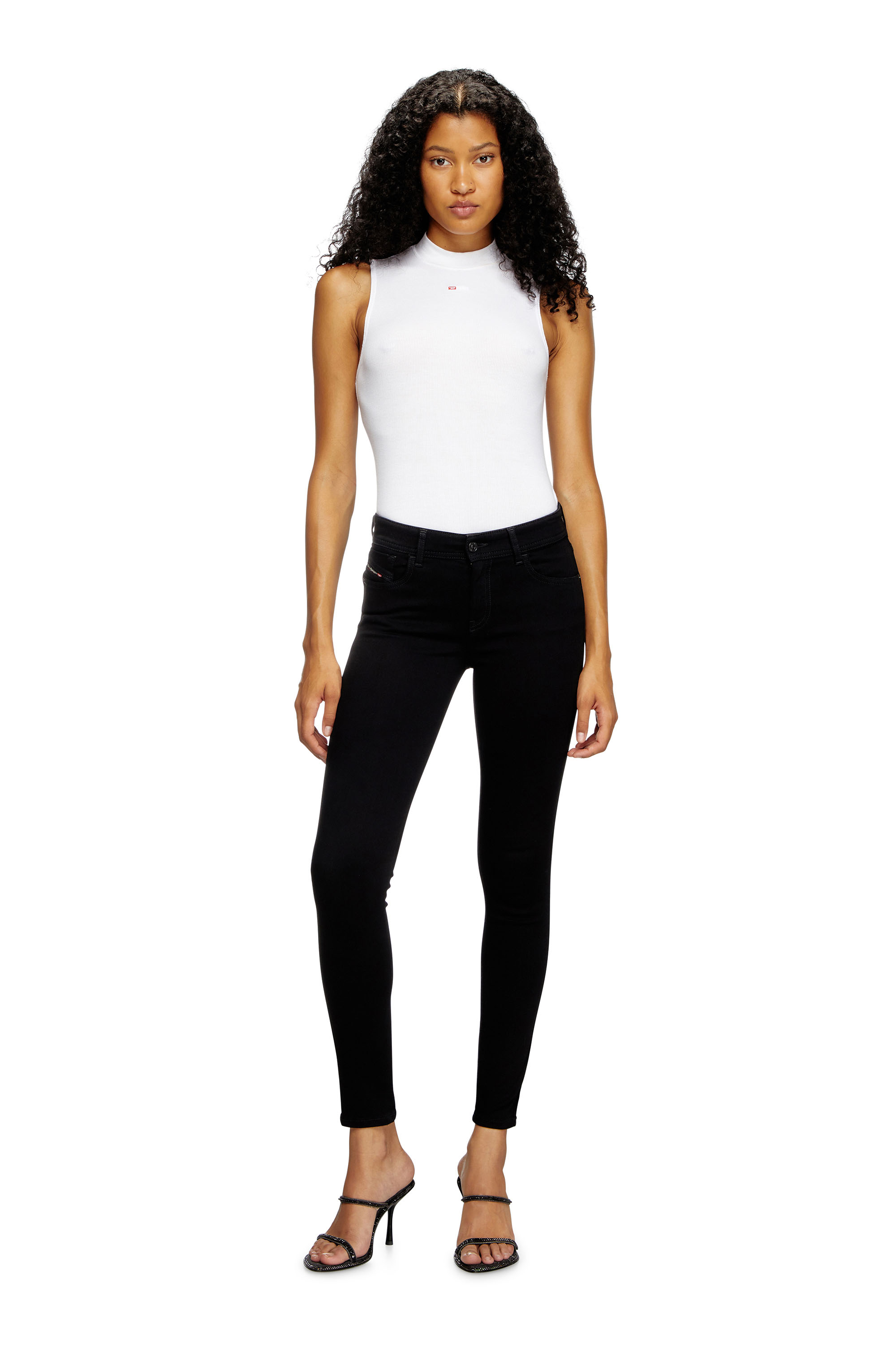 Diesel - Female's Skinny Jeans 2017 Slandy 069EF, ブラック/ダークグレー - 1