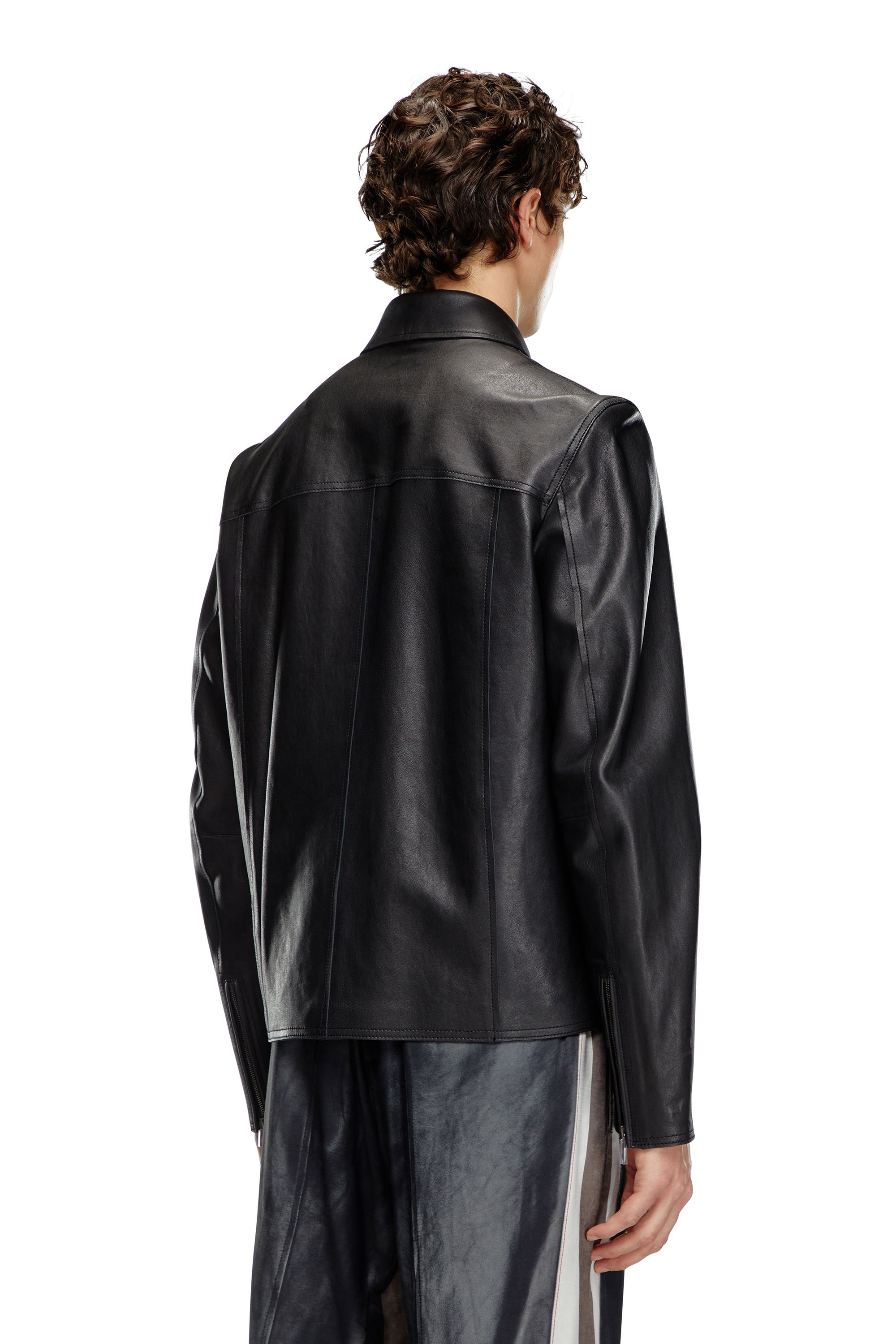 Diesel - L-KORN-A, Male's レザージャケット in ブラック - 4