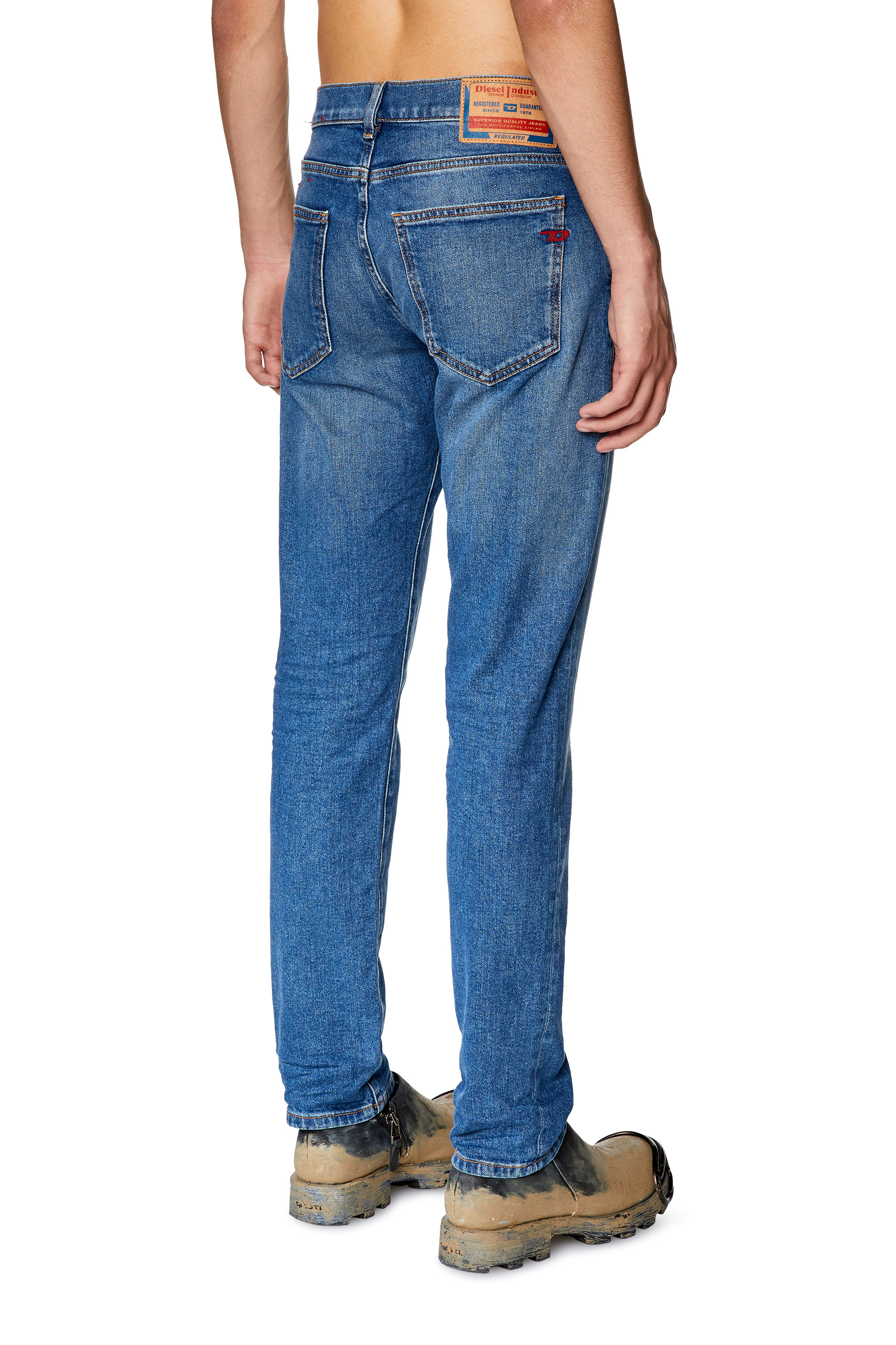 Diesel - Male's Slim Jeans 2019 D-Strukt 0ENAT, ミディアムブルー - 4