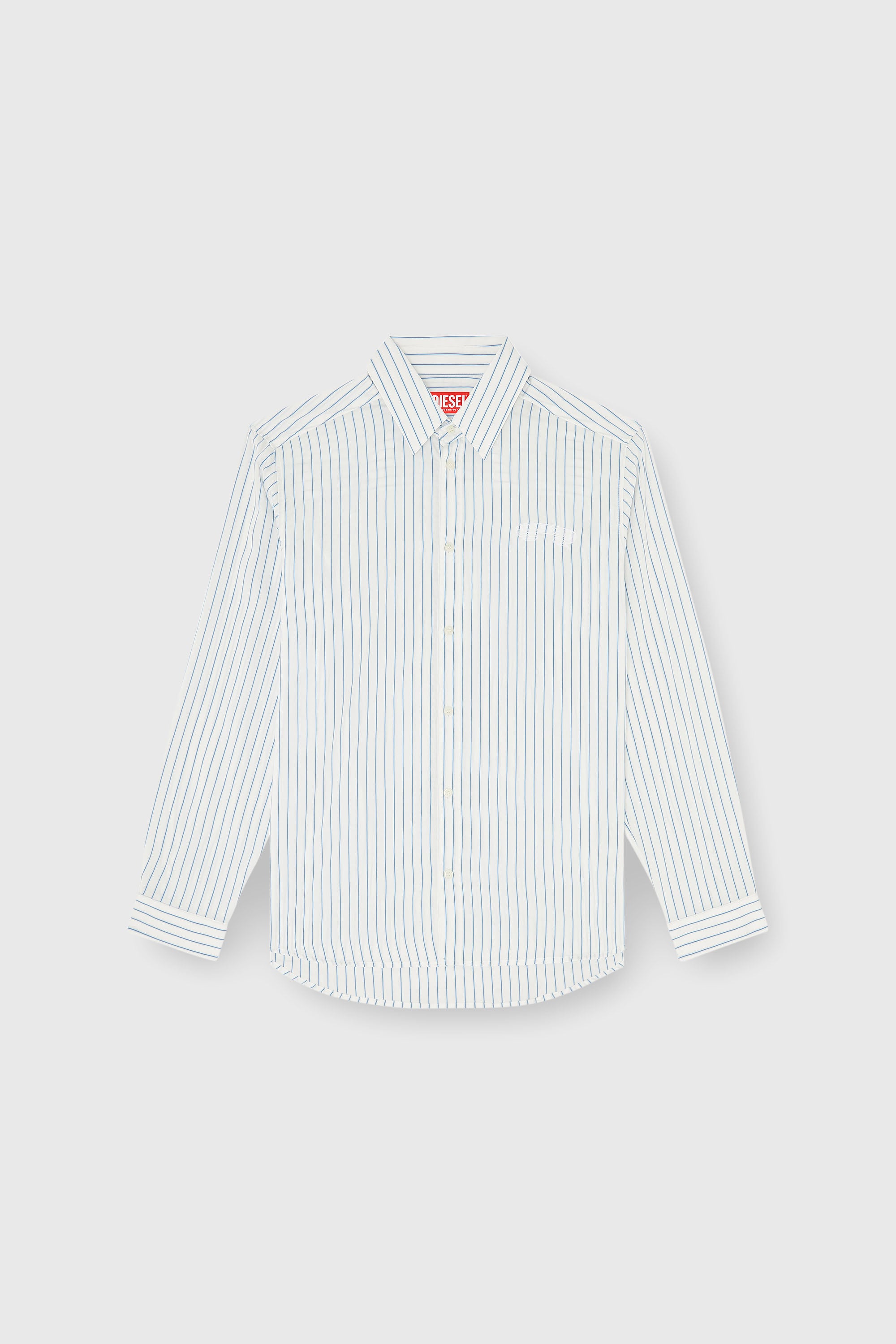 Diesel - S-SIMPLY-AGCL, Male's シャツ in ホワイト/ブルー - 2