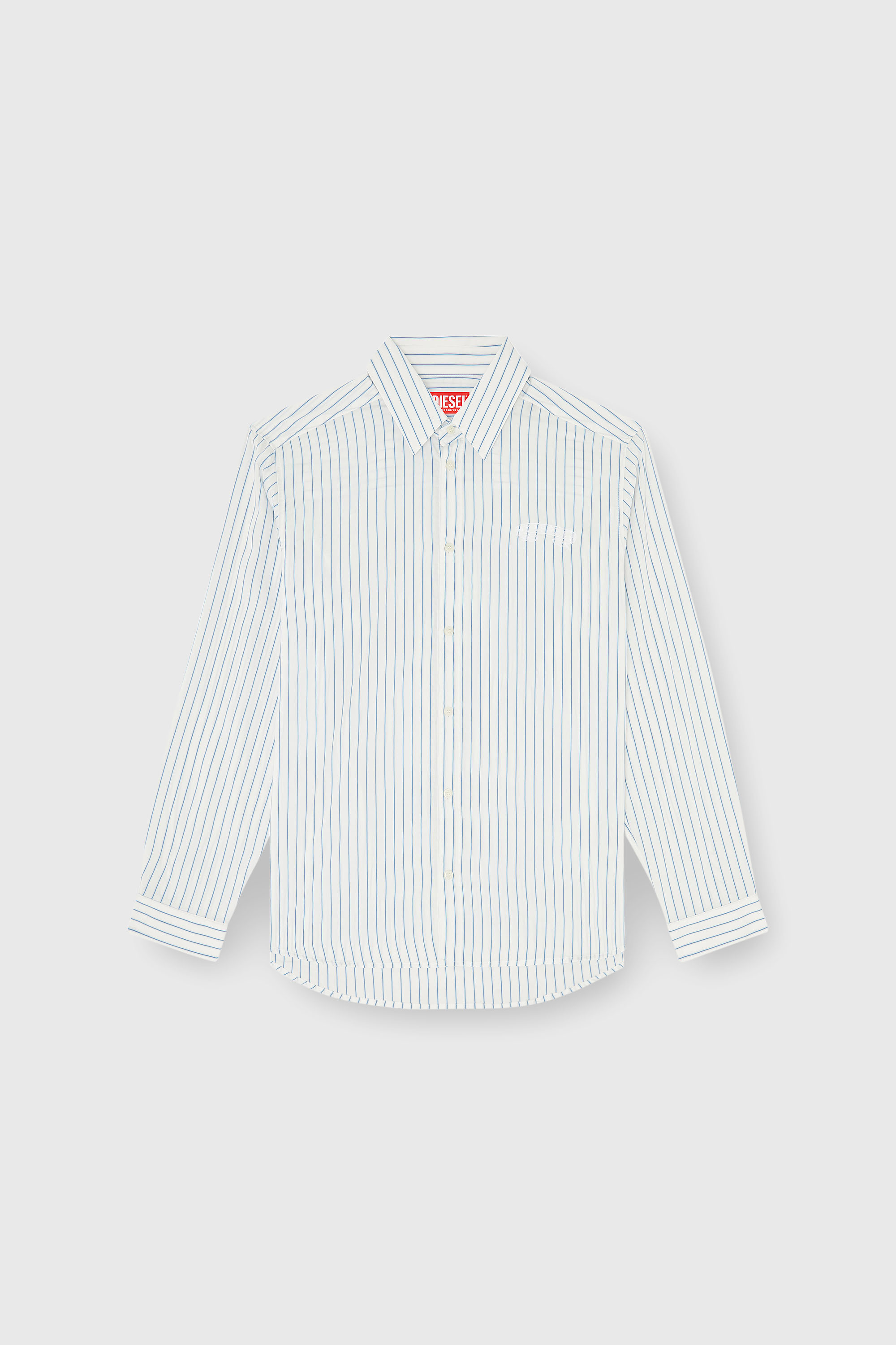 Diesel - S-SIMPLY-AGCL, Male's シャツ in ホワイト/ブルー - 2