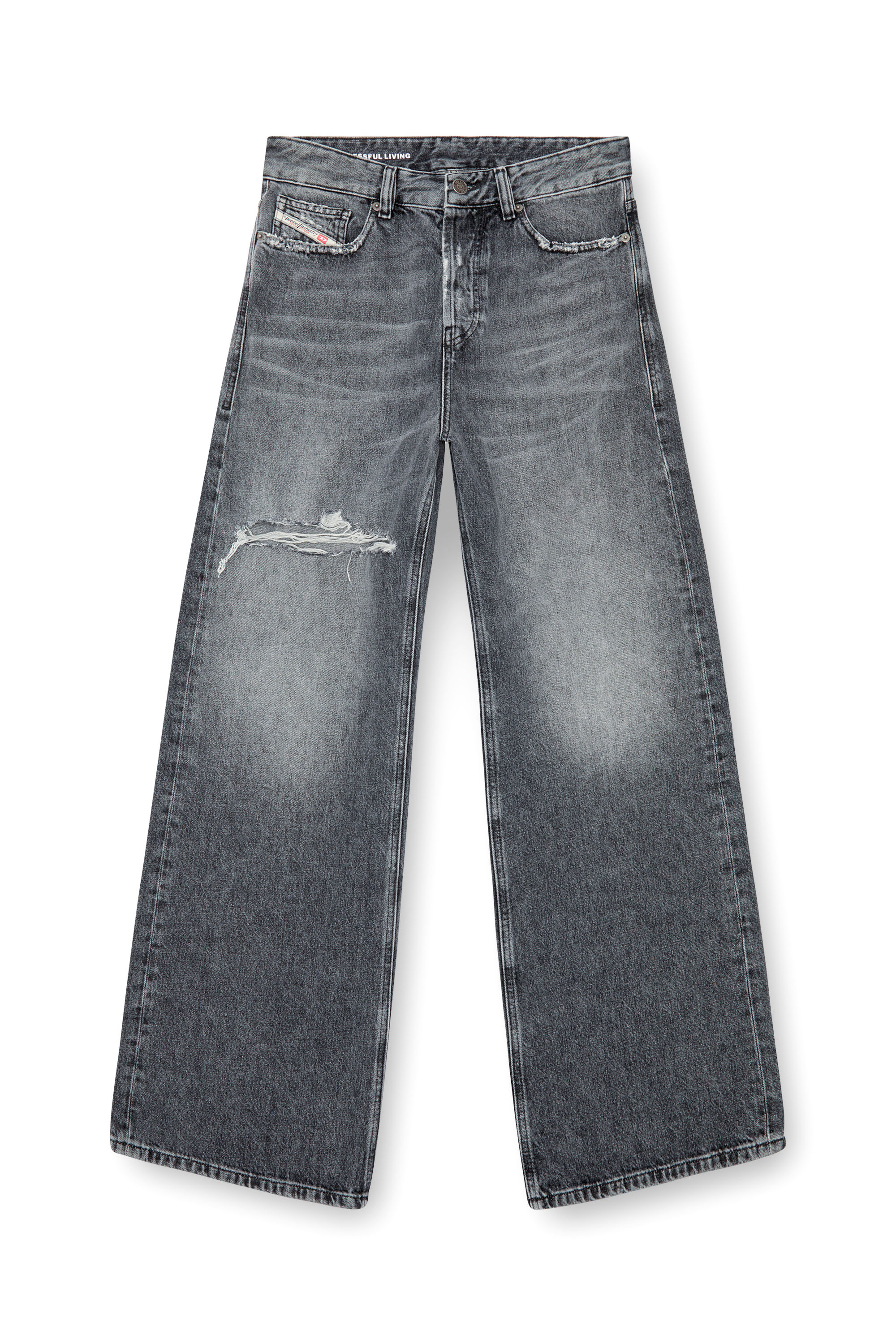 Diesel - Female's Relaxed Jeans 1996 D-Sire 007X4, ブラック/ダークグレー - 3