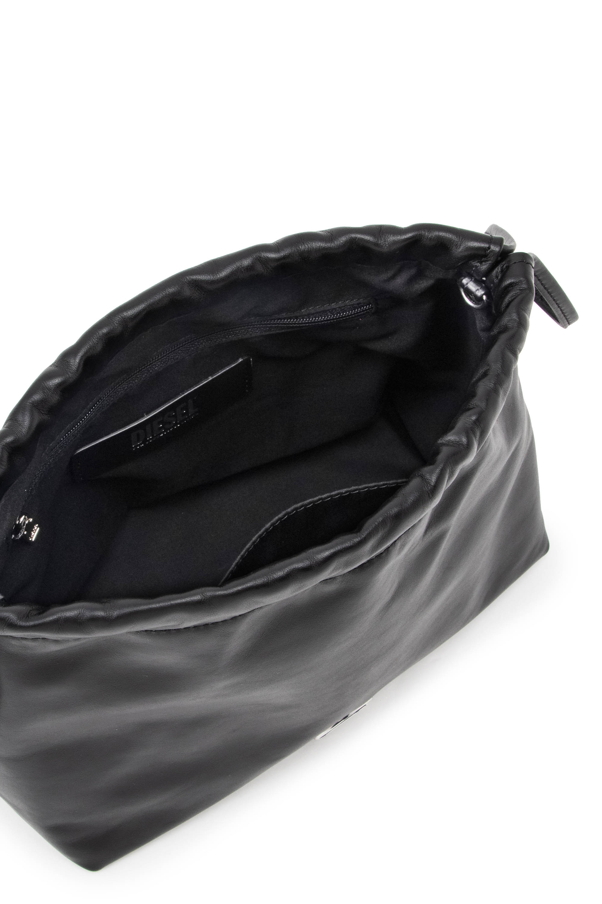 Diesel - CLOU-D CROSSBODY, Unisex's Clou-D-Small leather bucket bag in ブラック - 5