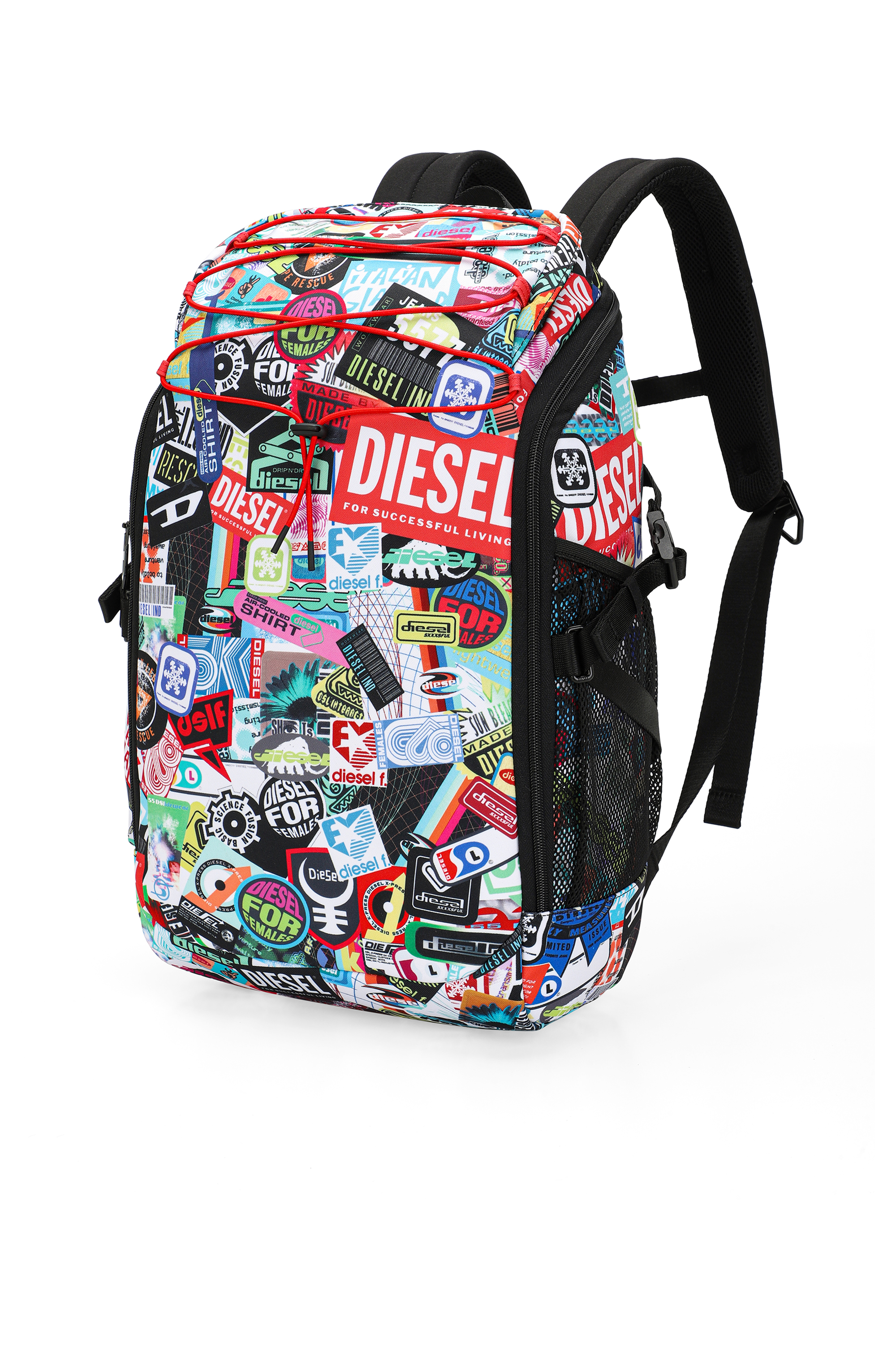 Diesel - DIESEL PC PRINTED BACKPACK-STICKERS- DSB, Unisex's Multifunctional backpack with stickers in マルチカラー - 5