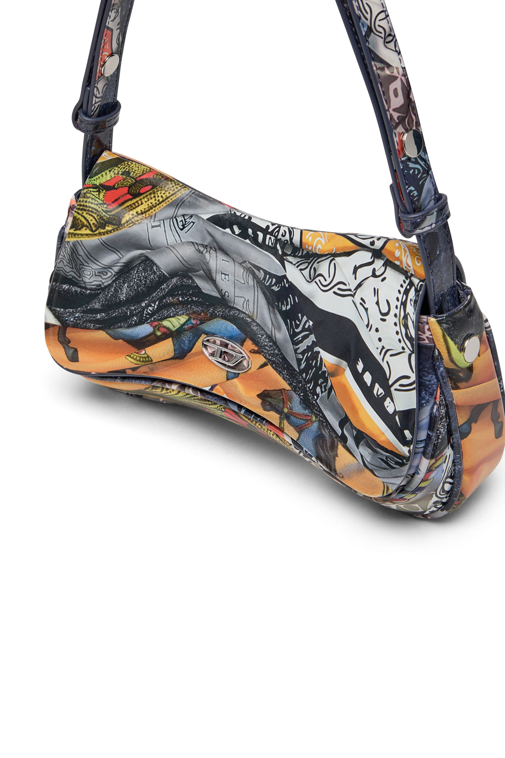 Diesel - PLAY CLUTCH, Female's クラッチバッグ in オレンジ/ブルー - 5