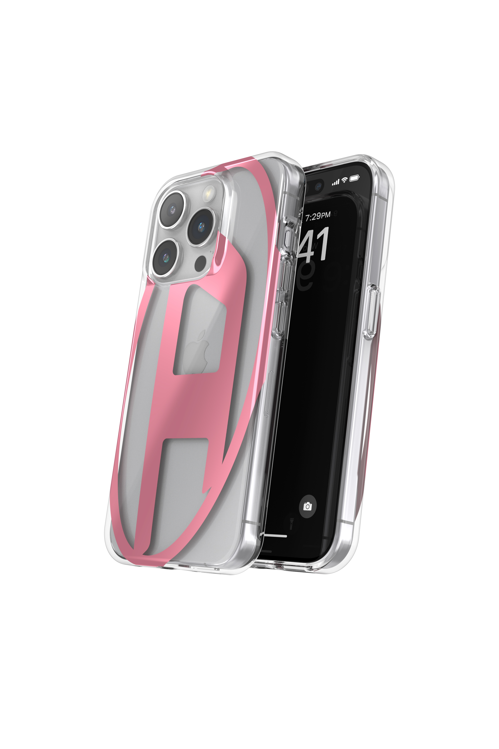 Diesel - 54110 MOULDED CASE, Unisex's iPhone 15 Pro クリアケース in ピンク / ホワイト - 3