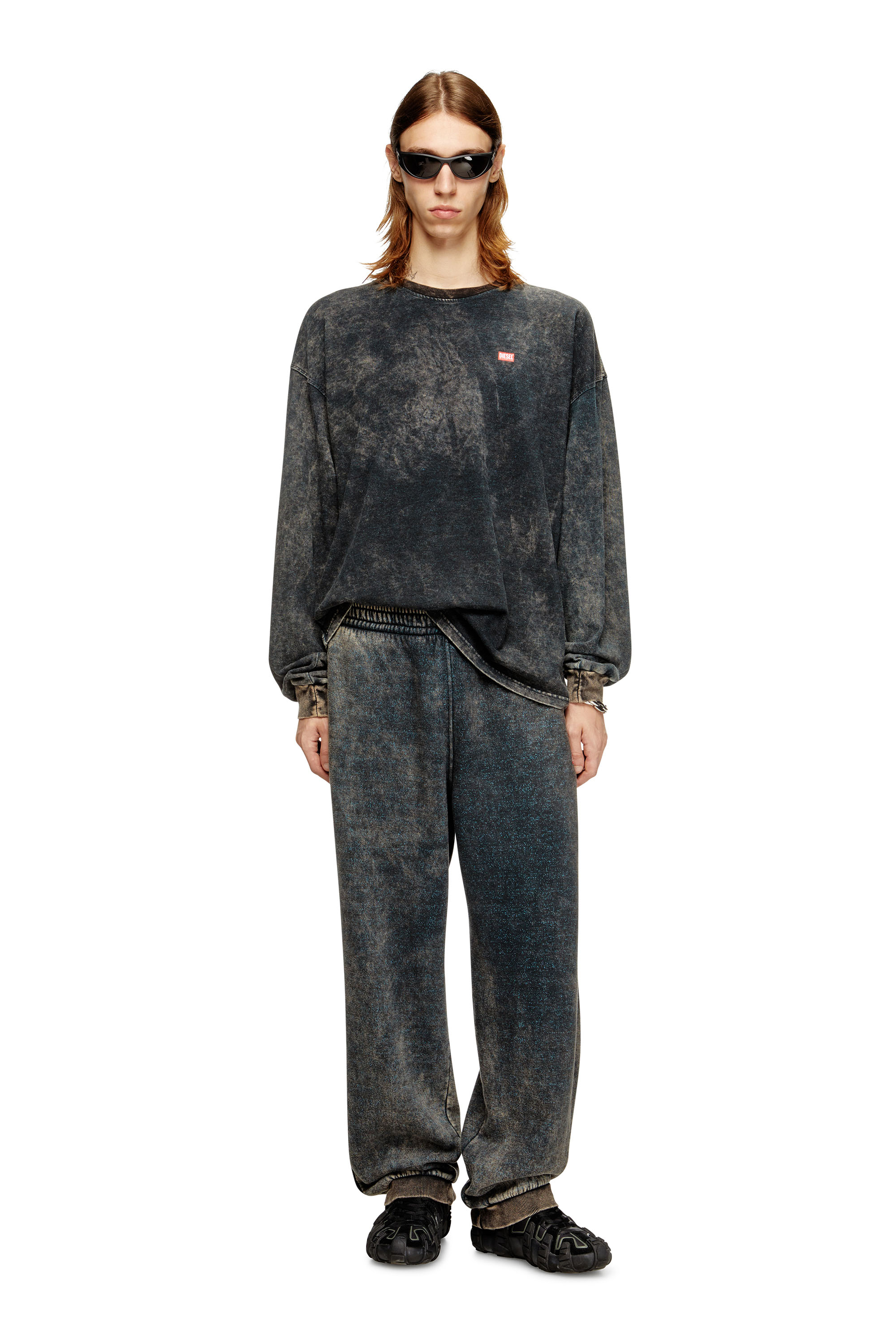 Diesel - T-BOXT-LS-T3, Male's 長袖Tシャツ in ブラック - 1