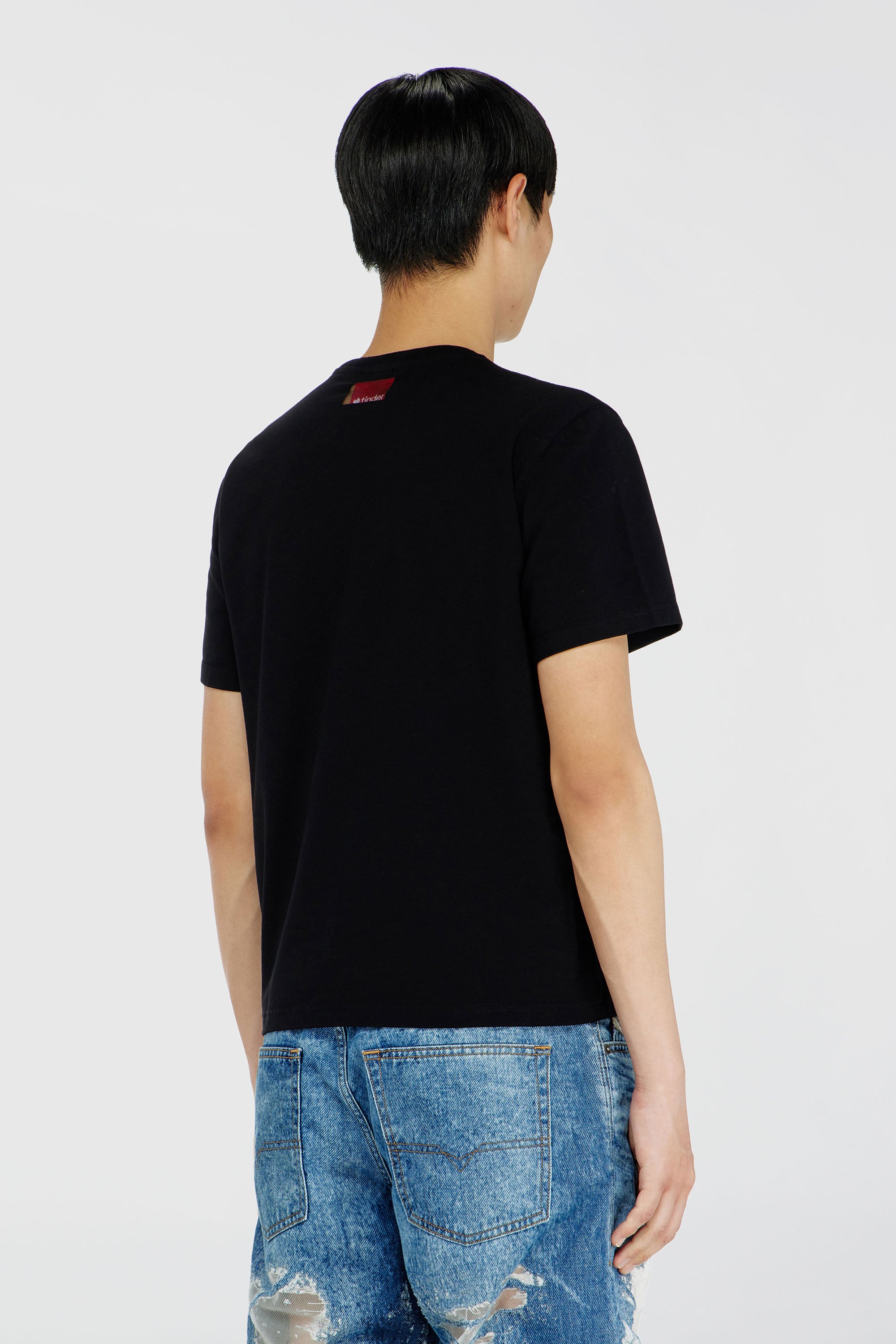 Diesel - PR-T-NOTS-CHI-R, Unisex's T-shirt with For Successful Loving logo in ブラック - 4