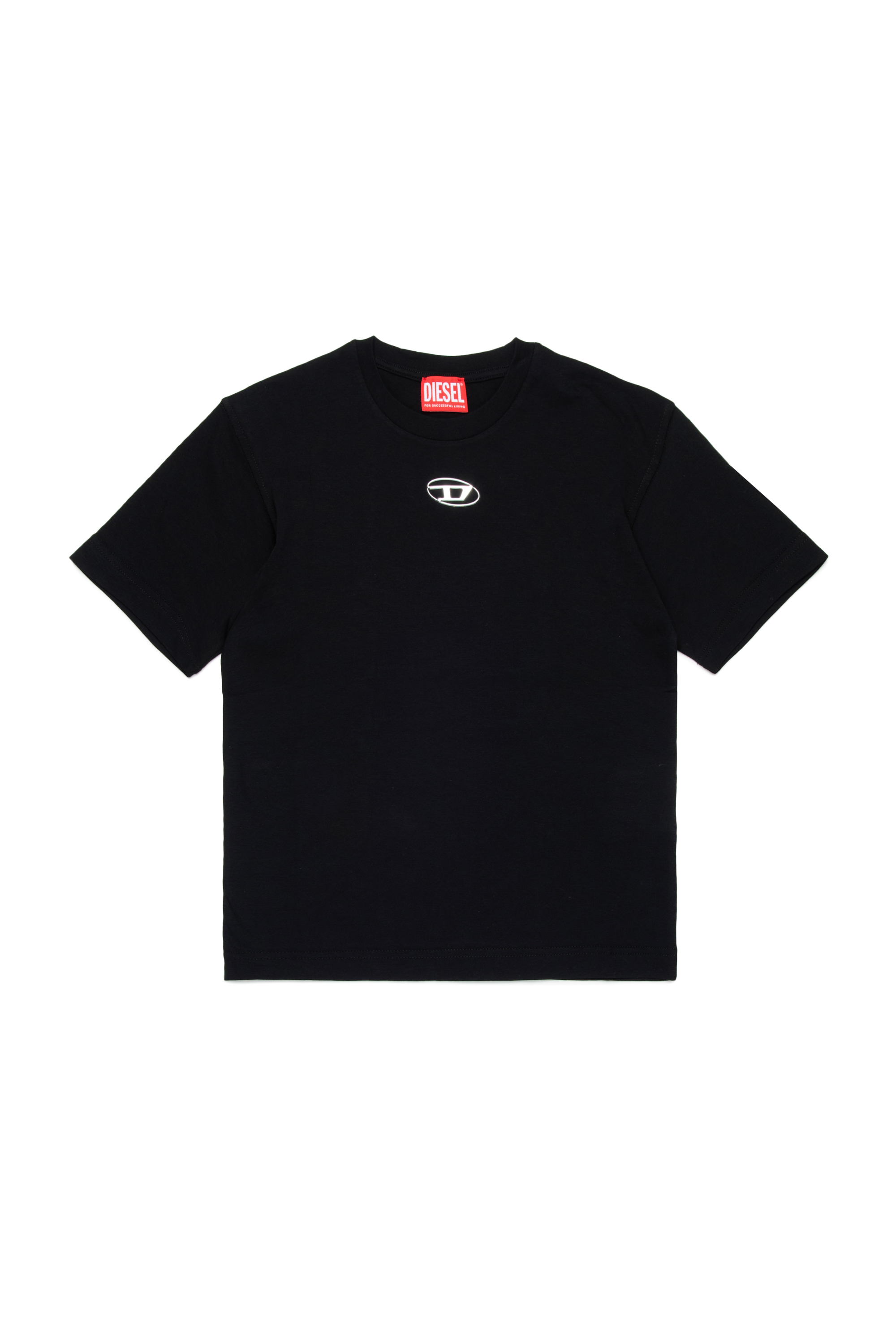 Diesel - TMARCUS OVER, Male's T-shirt with metallic Oval D in ブラック - 1