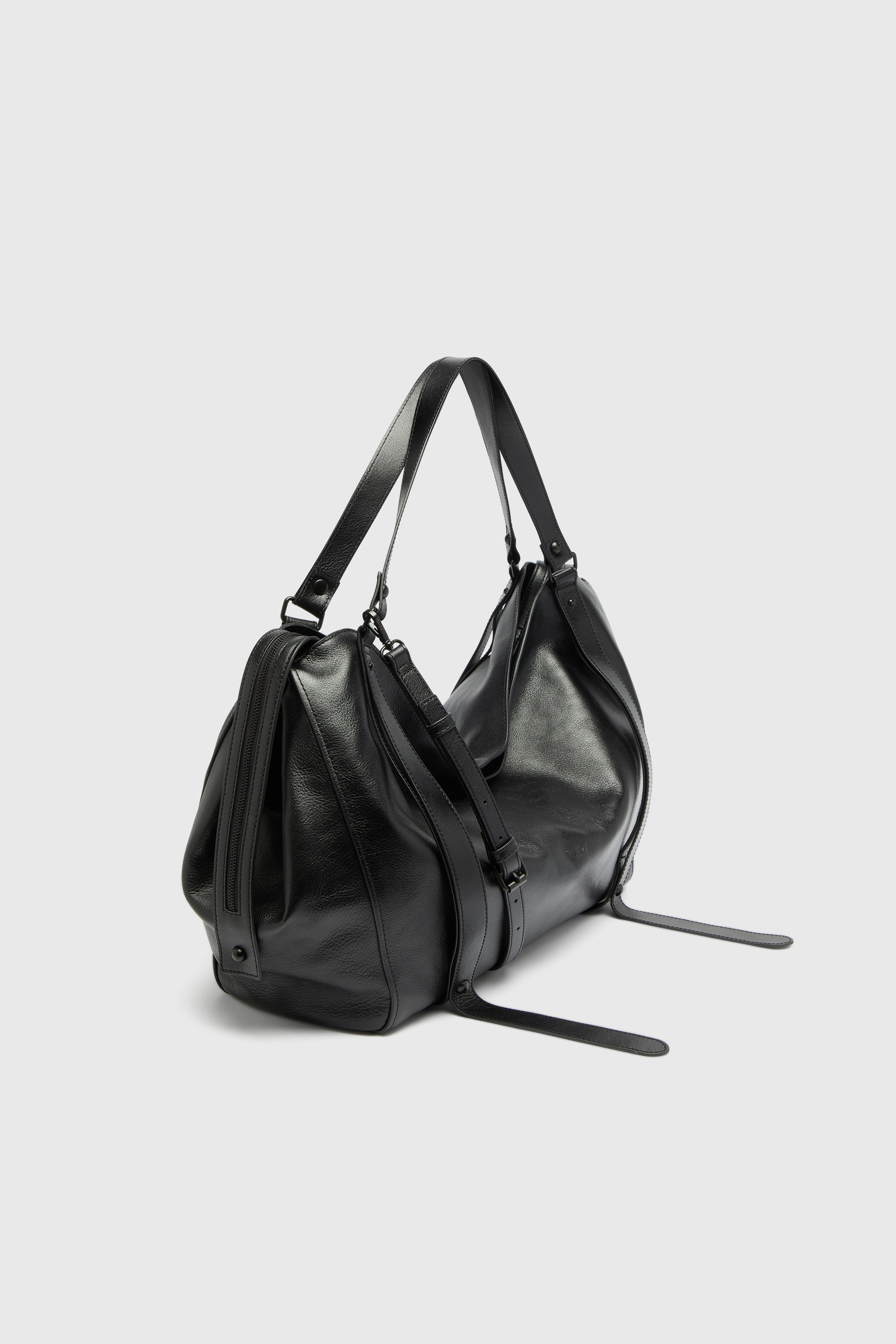 Diesel - D-ONE DUFFLE 48H, Unisex's D-One-Duffle bag in leather in ブラック - 3
