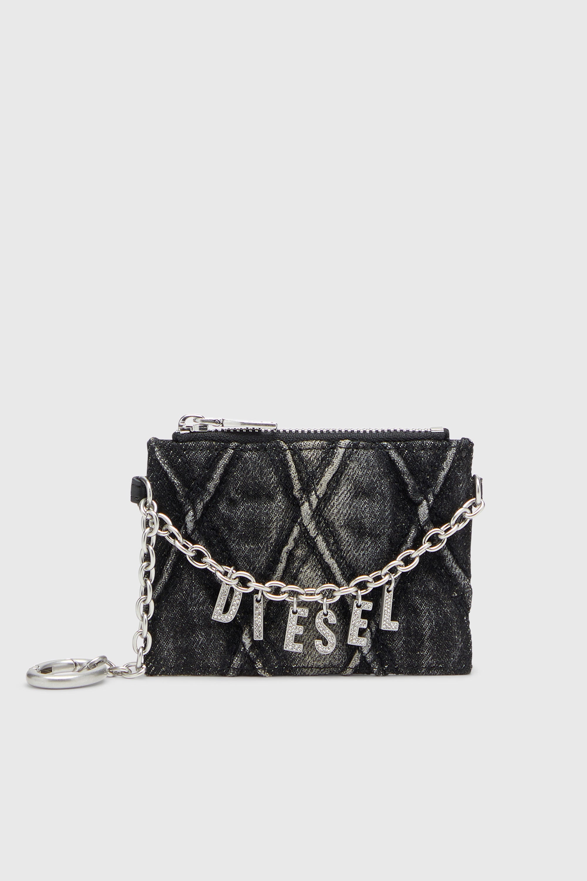 Diesel - CARD HOLDER WITH CHAIN, Female's カードホルダー in ダークグレー - 1