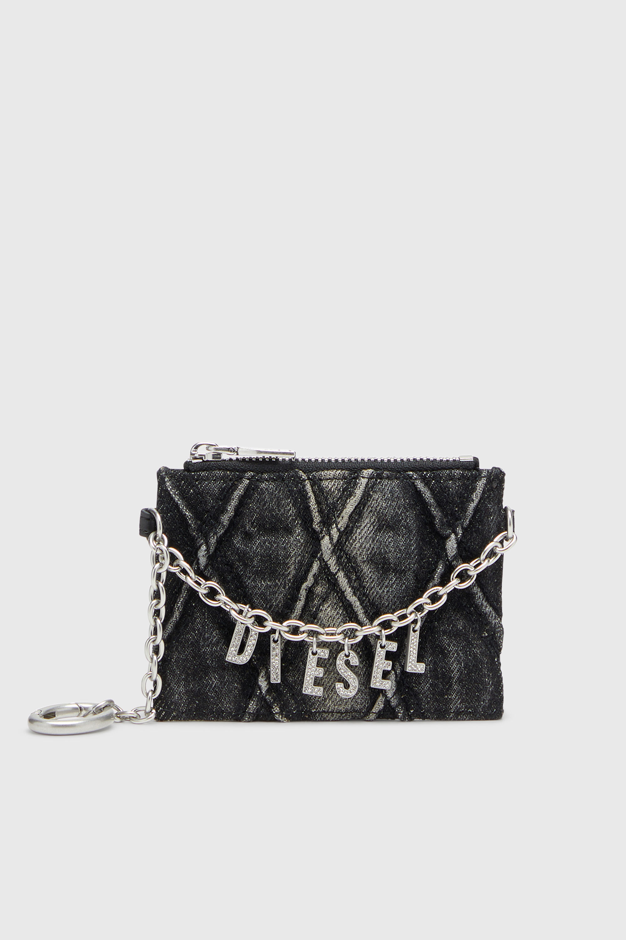 Diesel - CARD HOLDER WITH CHAIN, Female's カードホルダー in ダークグレー - 1