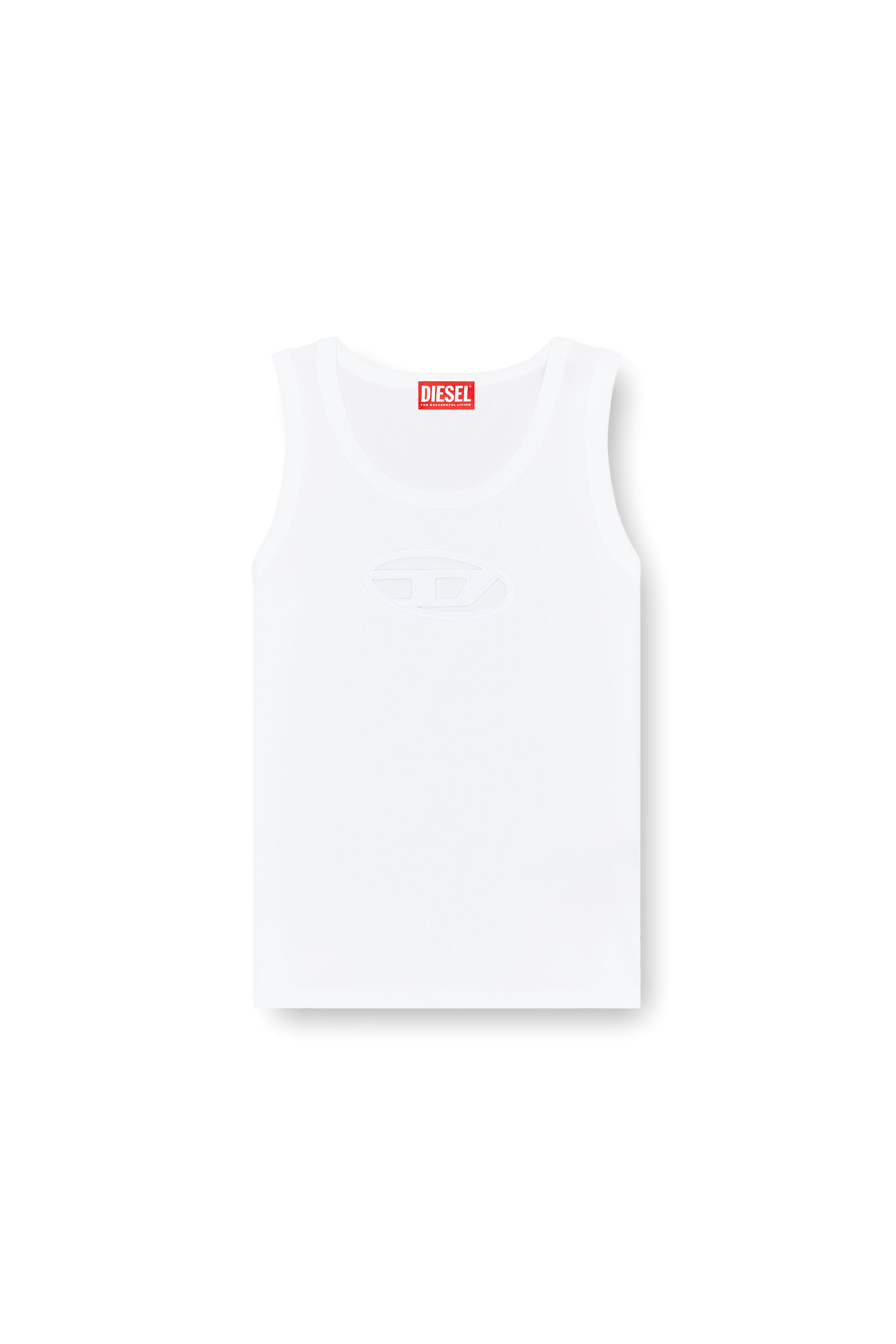 Diesel - T-LYNYS-OD, Female's Tank top with cut-out Oval D logo in ホワイト - 2