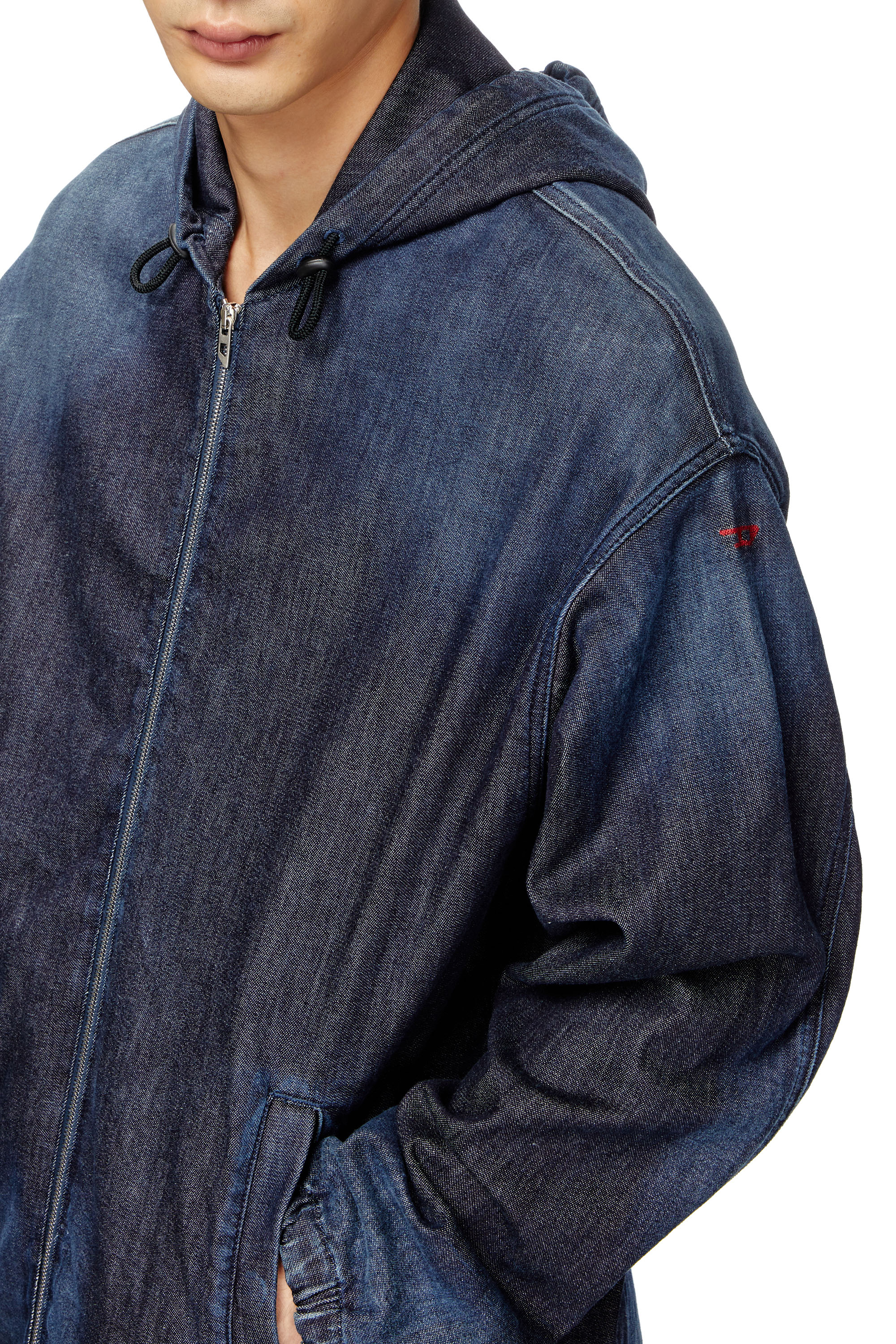 Diesel - D-WYNNY JOGG, Male's Hooded JoggJeans jacket in ダークブルー - 4