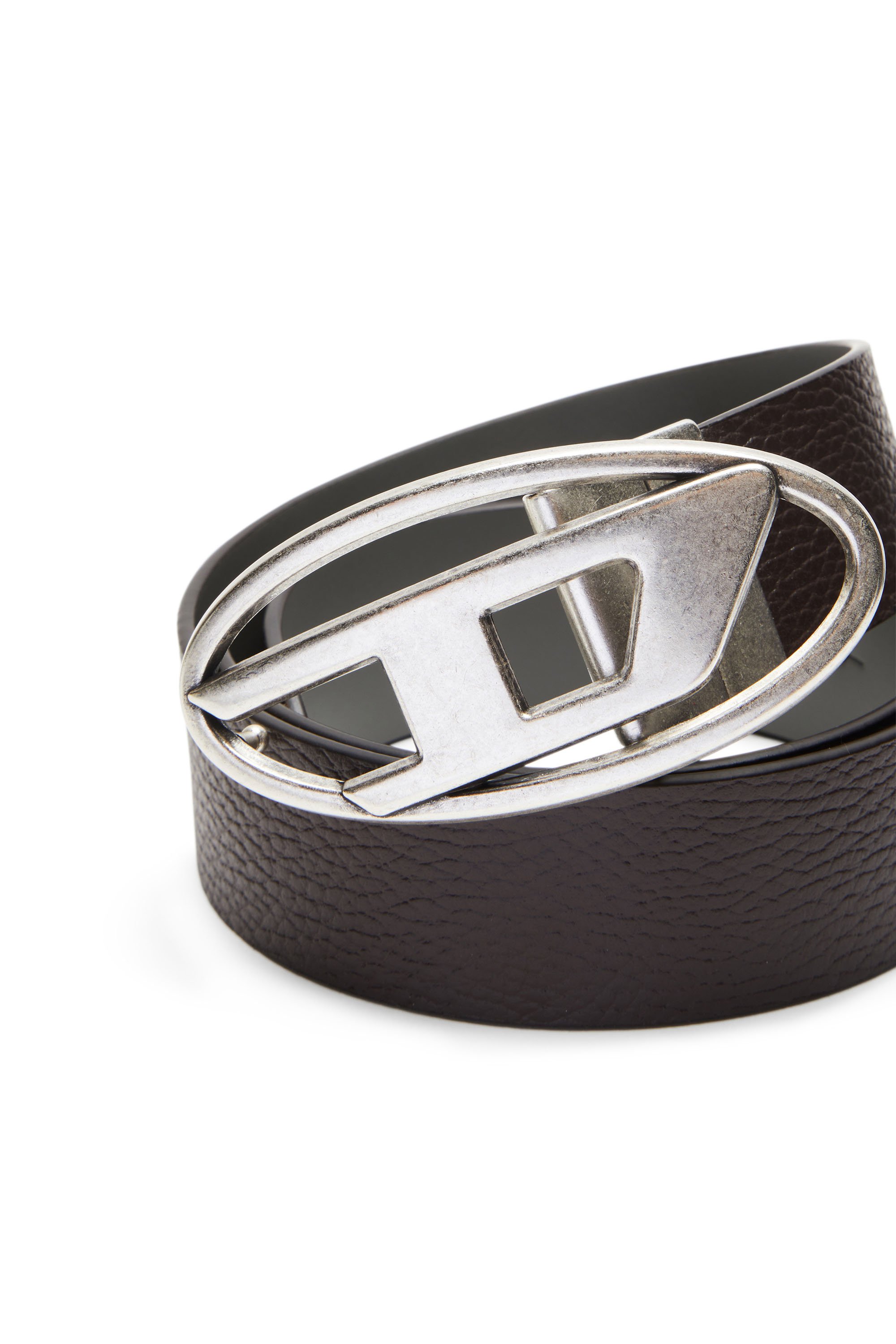 Diesel - B-1DR REV II, Male's Reversible leather belt in ダークブラウン - 3