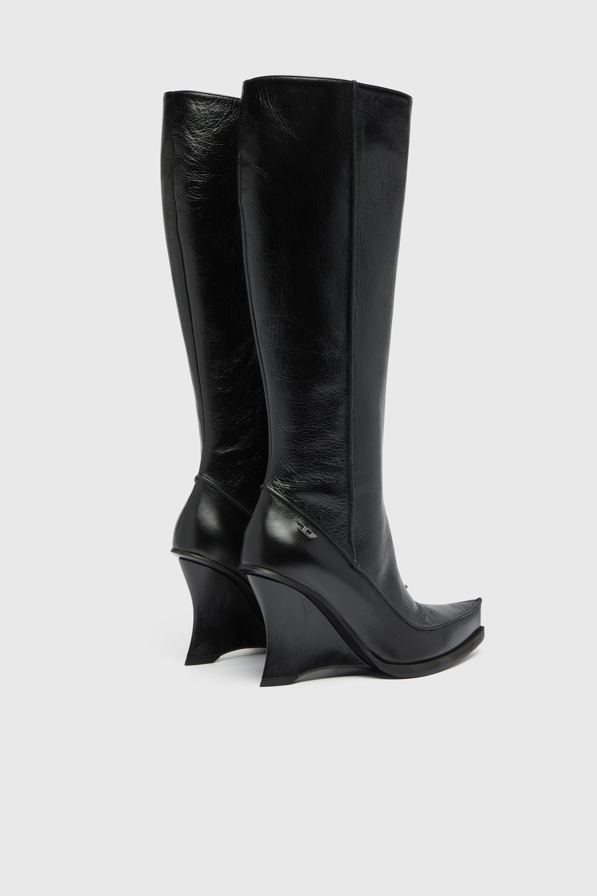 Diesel - D-LUCETTE-90-KB W, Female's D-Lucette-Knee-high boots in leather in null - 3