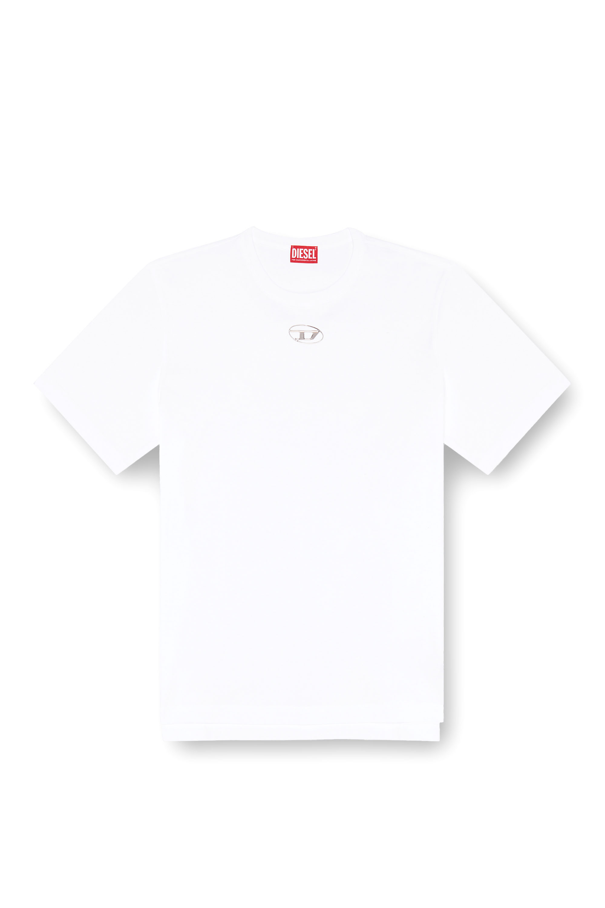 Diesel - T-JUST-OD, Male's TシャツロゴオーバルD in ホワイト - 2