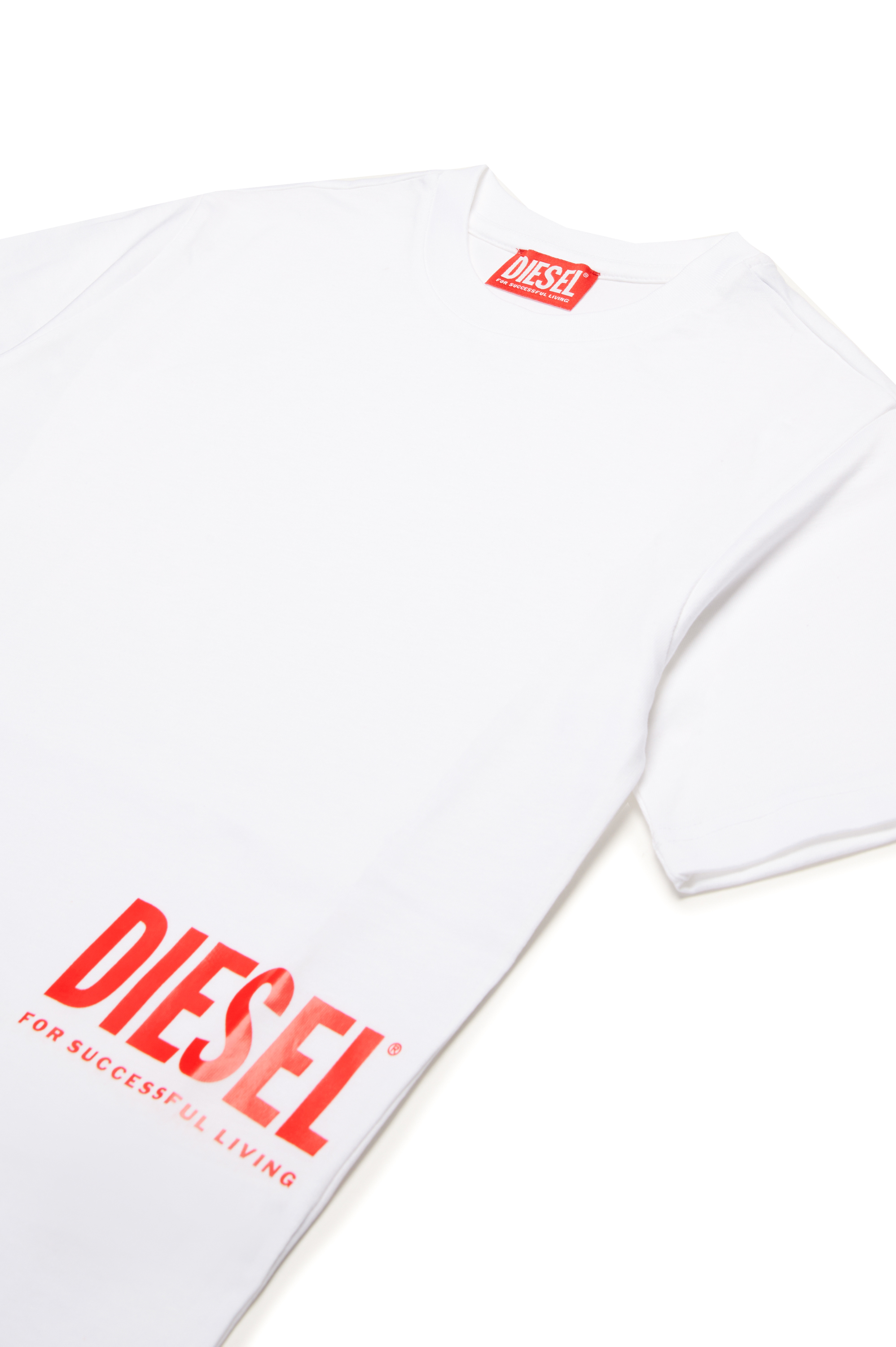 Diesel - MTFIND OVER, Male's T-shirt with Biscotto logo in ホワイト - 3