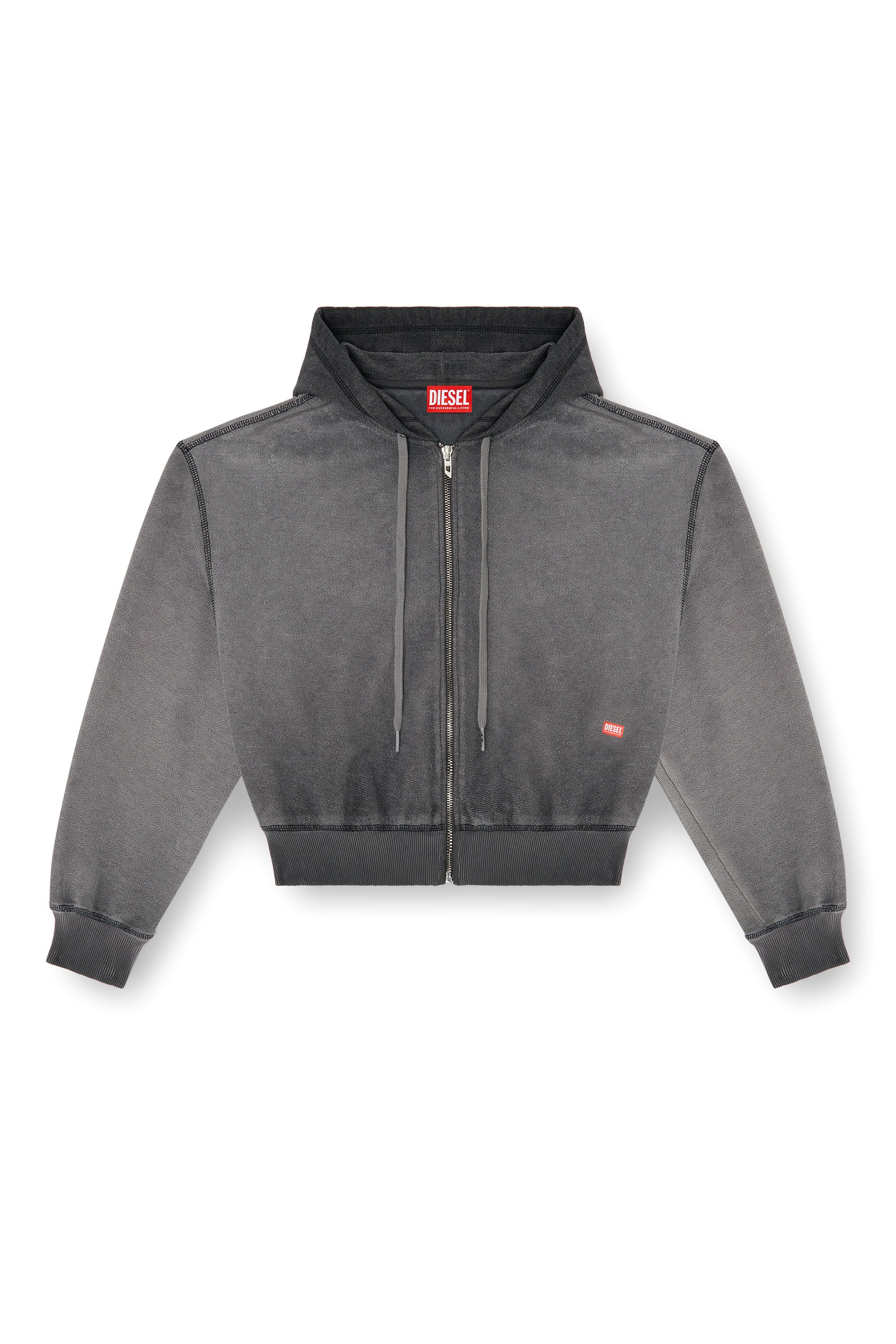 Diesel - F-SUNNY-HOOD-ZIP, Female's ジップアップパーカー in グレー - 3