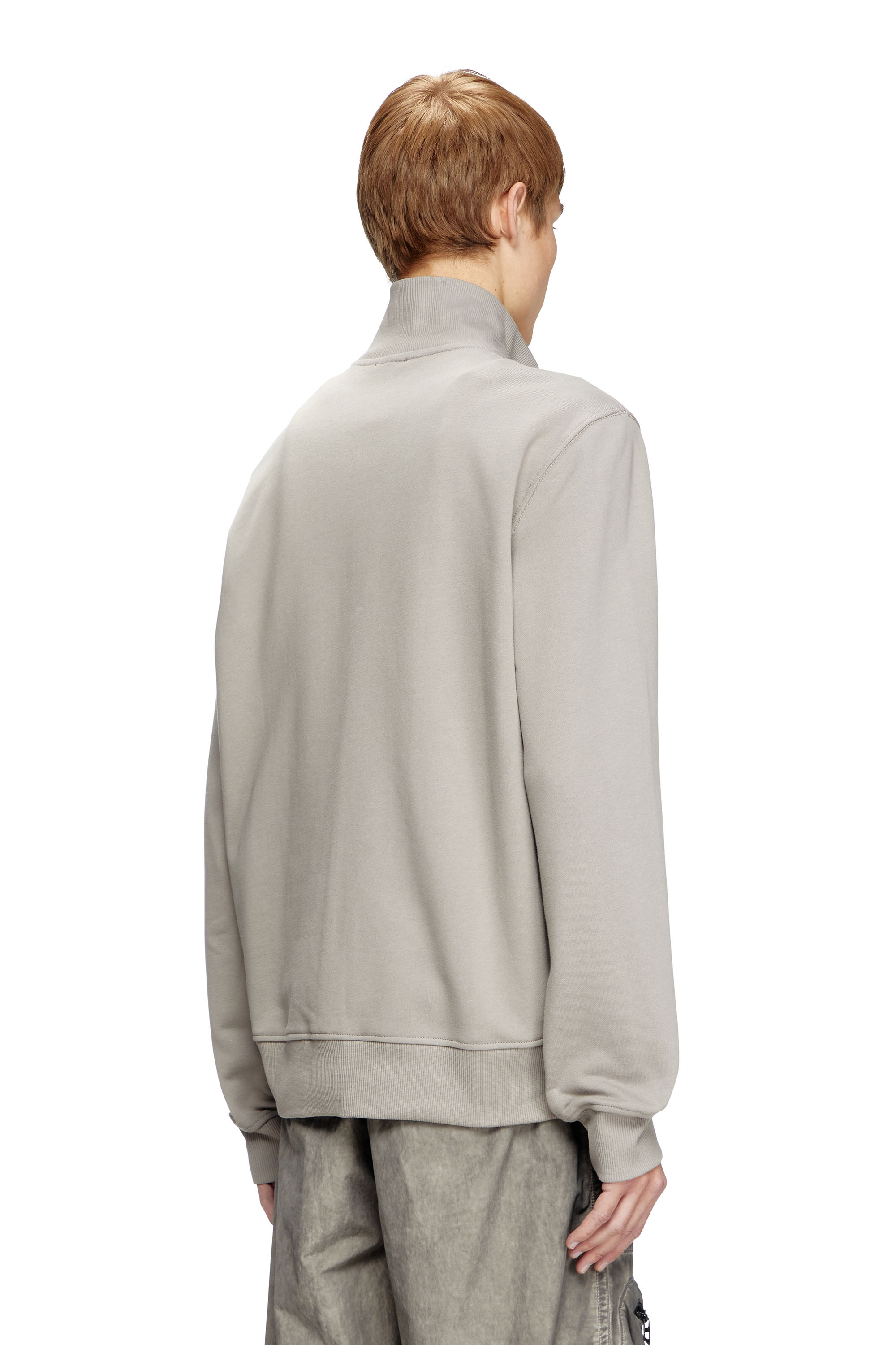 Diesel - S-GINNI-ZIP-OD, Male's ジップアップスウェット in ライトグレー - 4