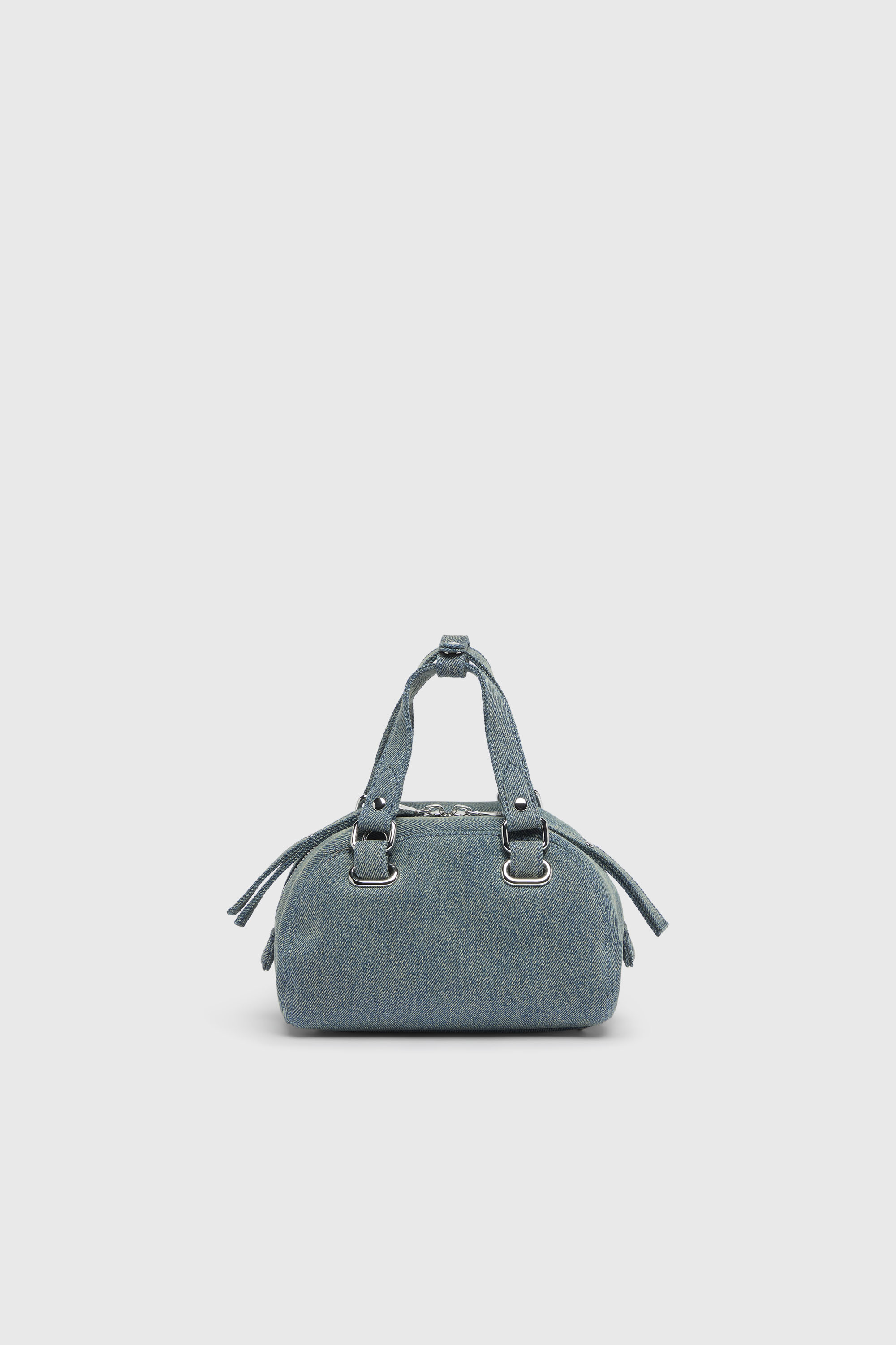 Diesel - 1DR DOME SOFT CROSSBODY, Unisex's 1DR Dome-Small bowling bag in denim with Oval D logo in ライトブルー - 2