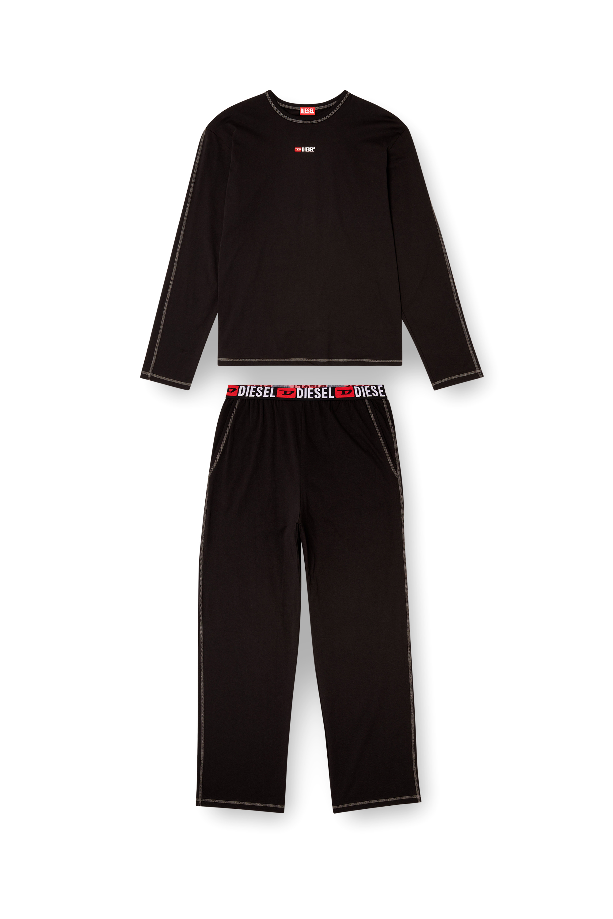 Diesel - SET-NOLAN-D-CORE, Male's Pajamas in cotton jersey in ブラック - 4