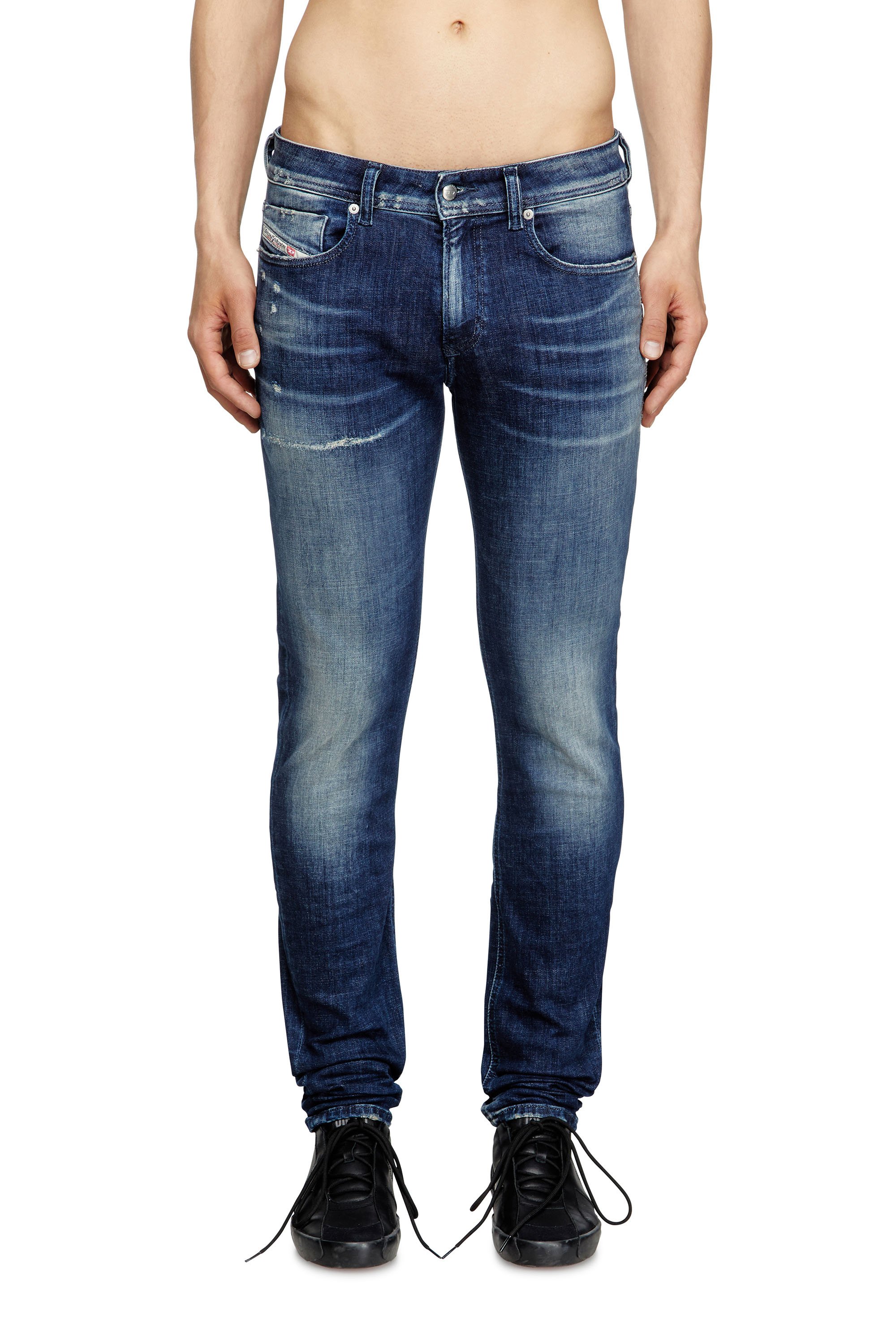 Diesel - Male's Skinny Jeans 1979 Sleenker 09L97, ダークブルー - 1