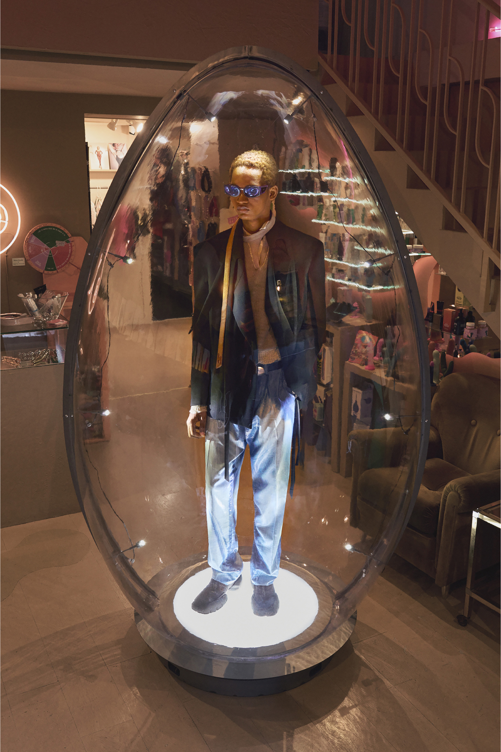 Diesel - B-ROP 30, Male's 3cm leather belt with sculptural buckle in ブラック - 3