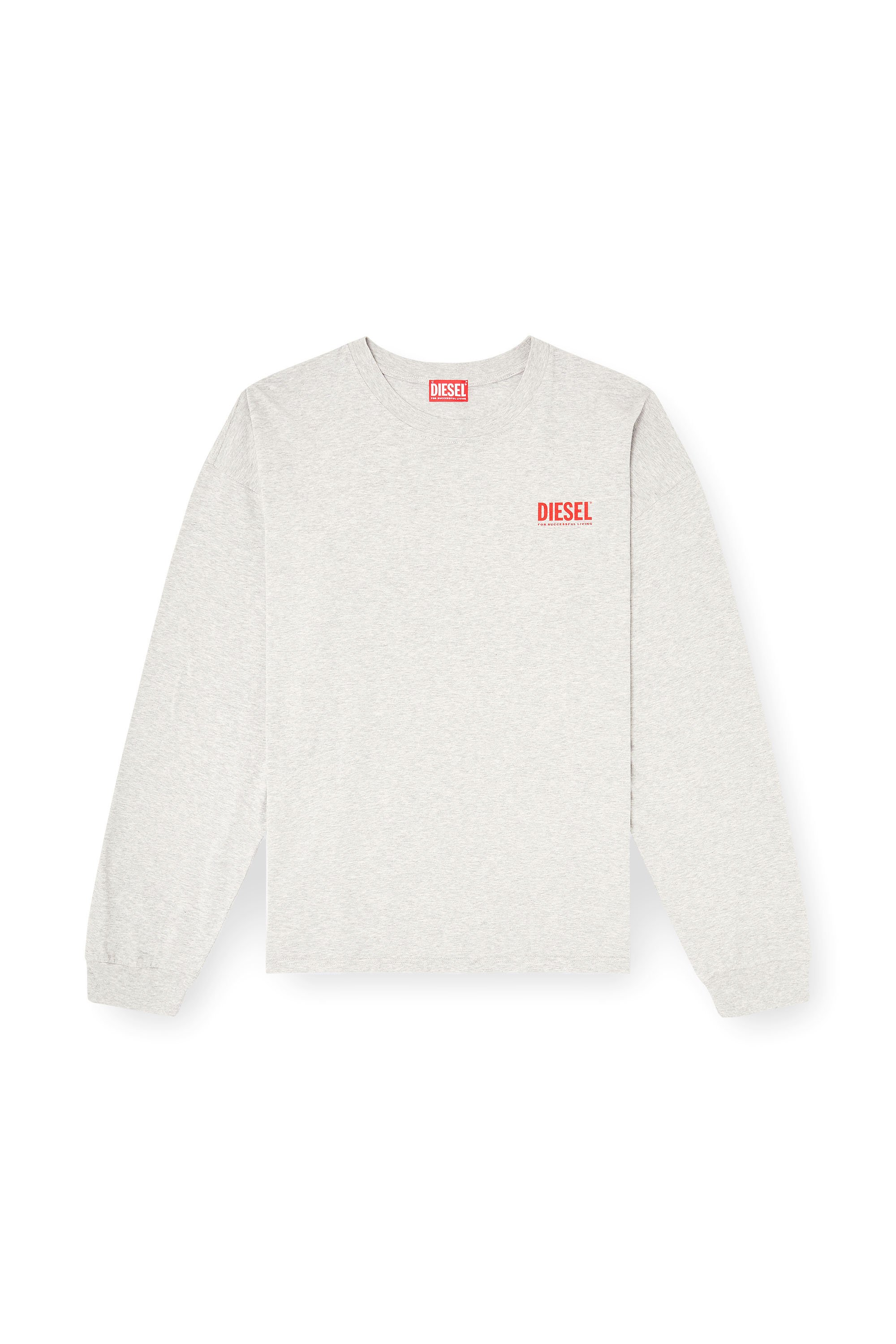 Diesel - T-BOXT-LS-BISK, Male's 長袖Tシャツ in ライトグレー - 3