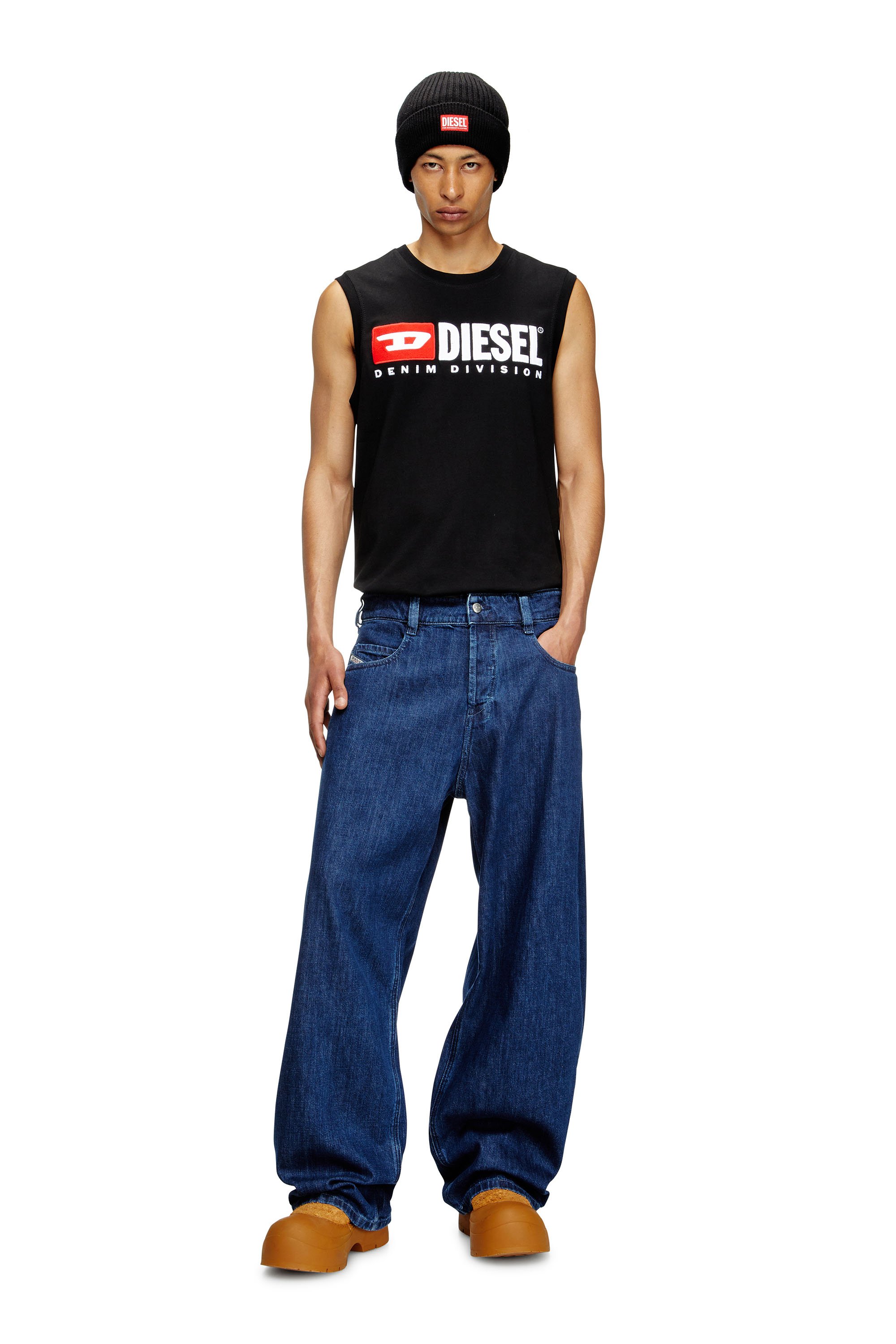 Diesel - Unisex's Relaxed Jeans 1997 D-Enim 0DBDX, ダークブルー - 2