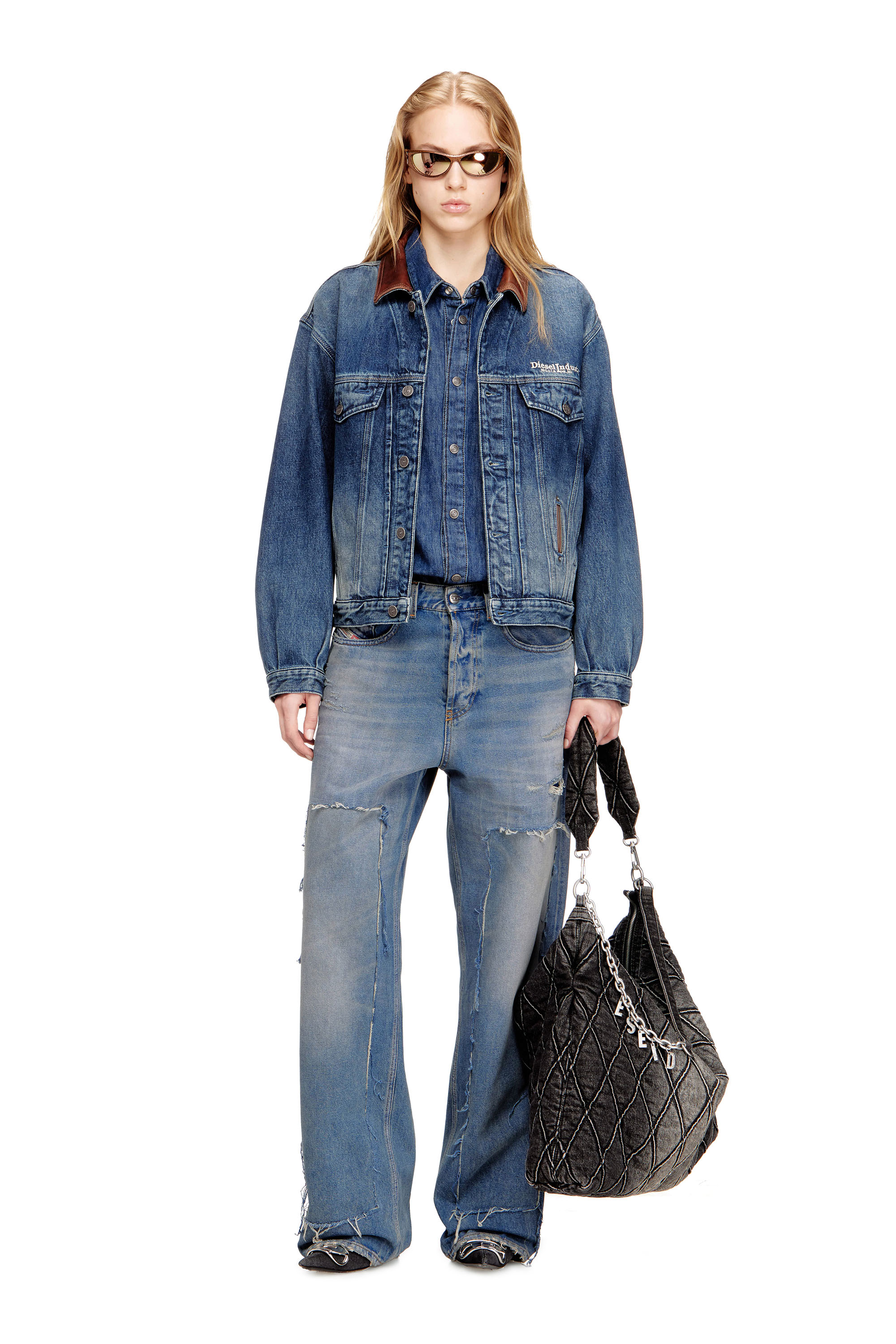 Diesel - D-DENVER-S1, Unisex's デニムジャケット in ブルー - 2