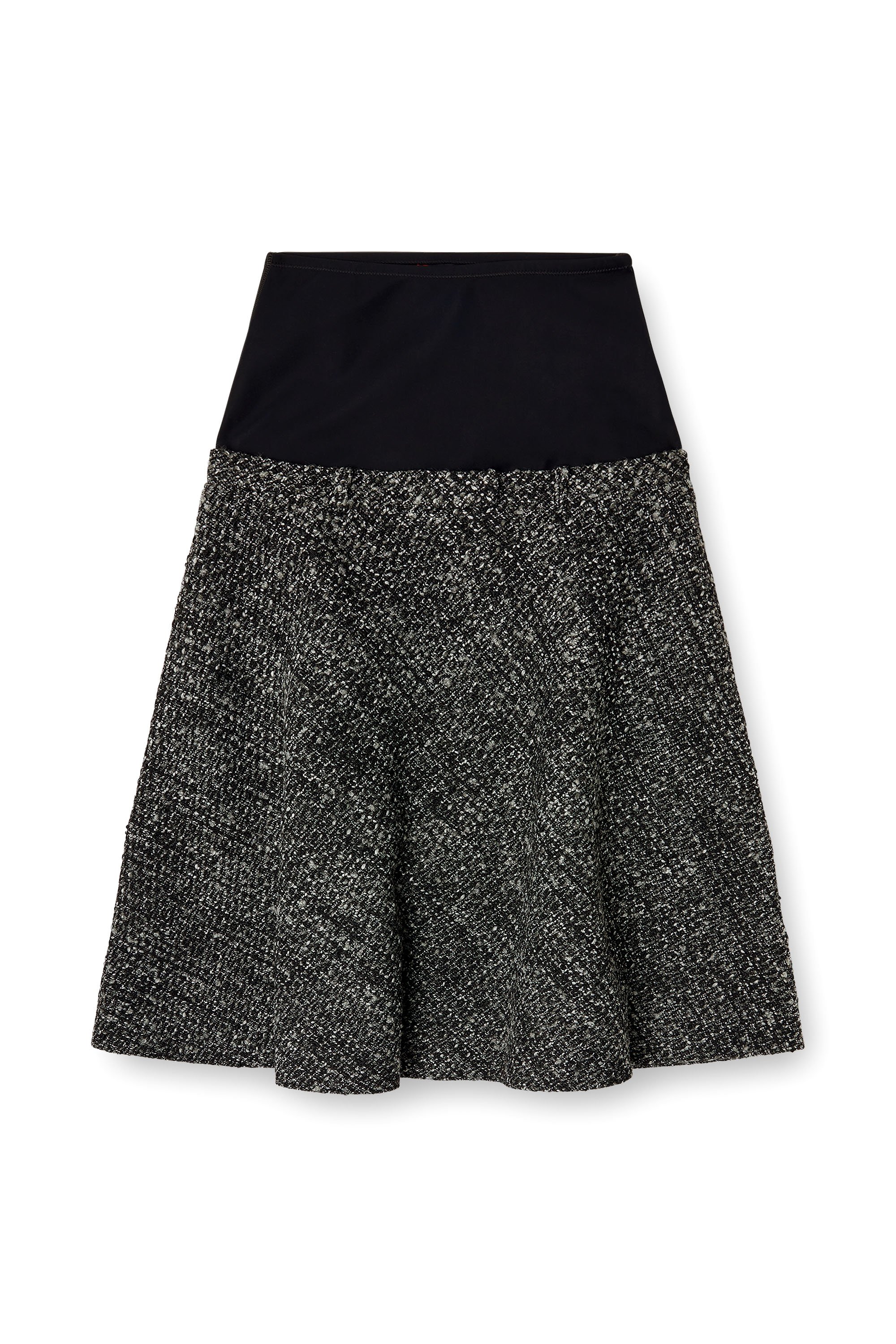 Diesel - O-GRACE, Female's Bouclé skirt with stretch waist in ブラック - 3