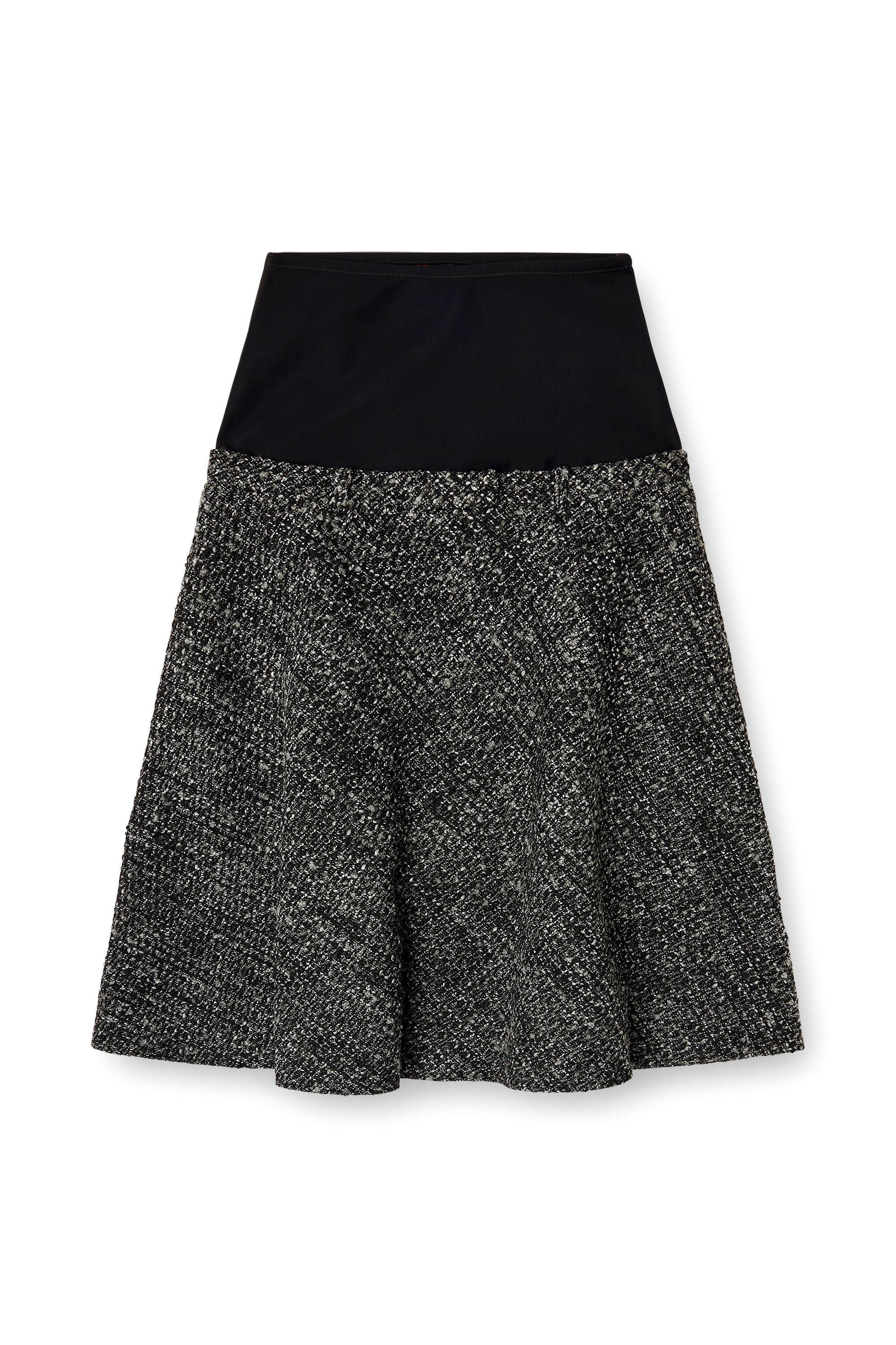 Diesel - O-GRACE, Female's Bouclé skirt with stretch waist in ブラック - 2
