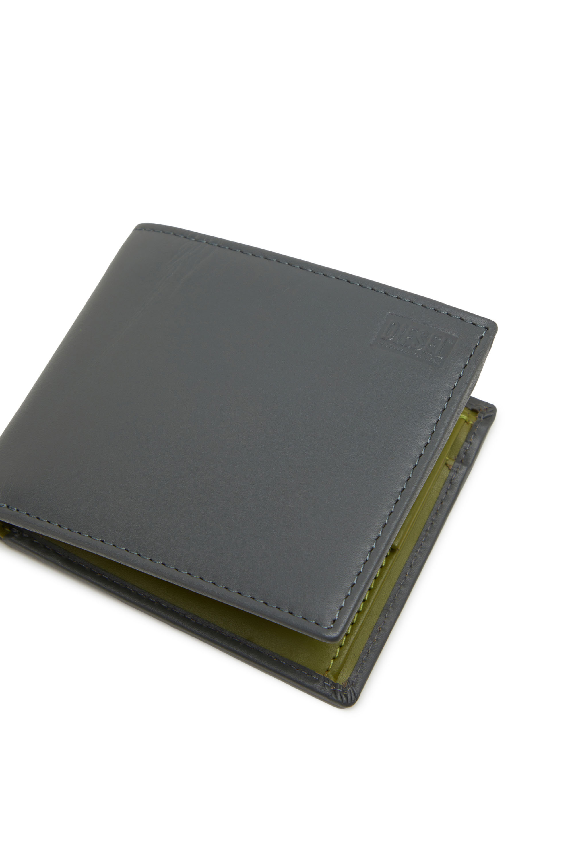 BI-FOLD COIN S 3D Bi-fold wallet in croc-effect leather｜メンズ 