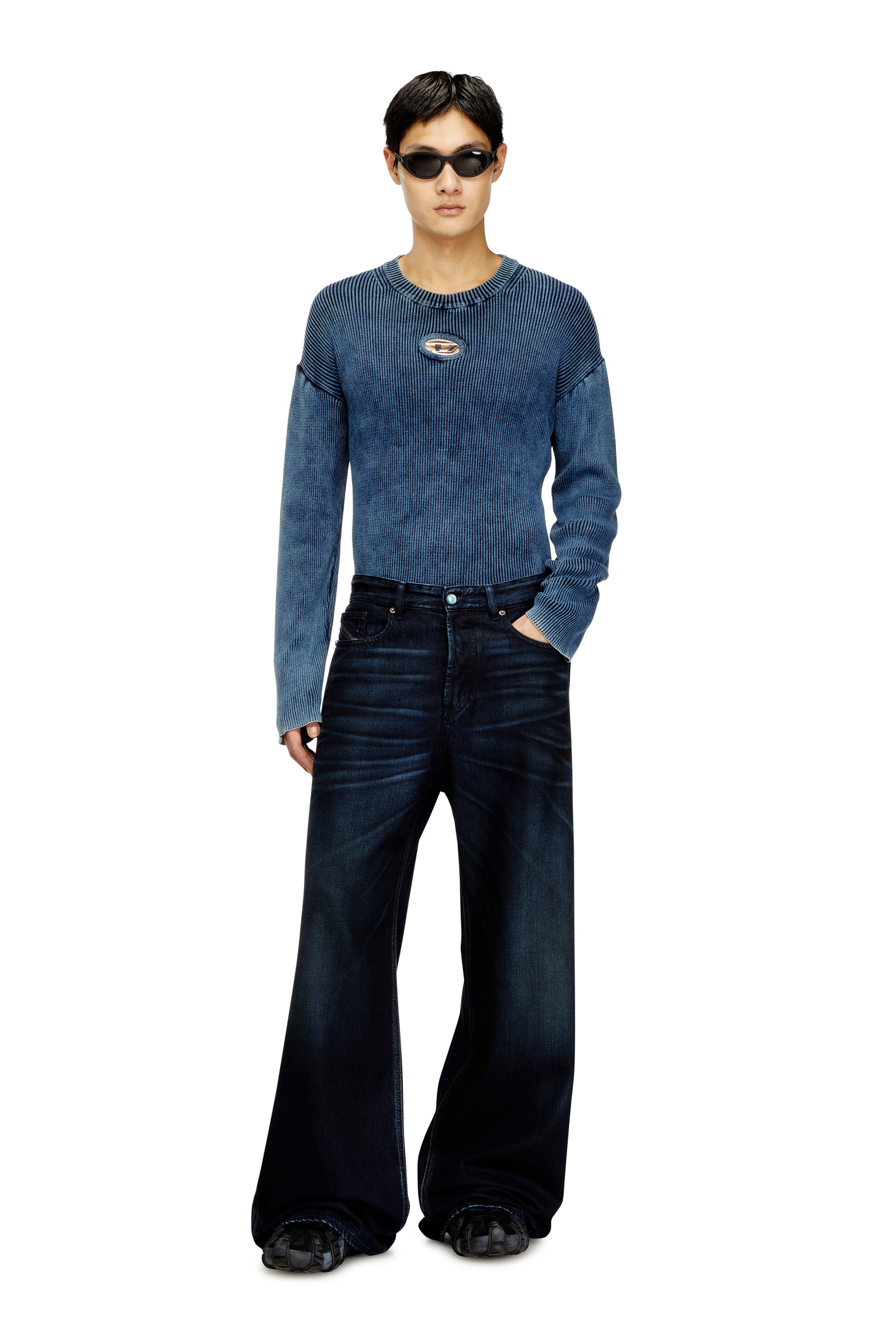 Diesel - Male's Relaxed Jeans D-Rise 09N21, ダークブルー - 1