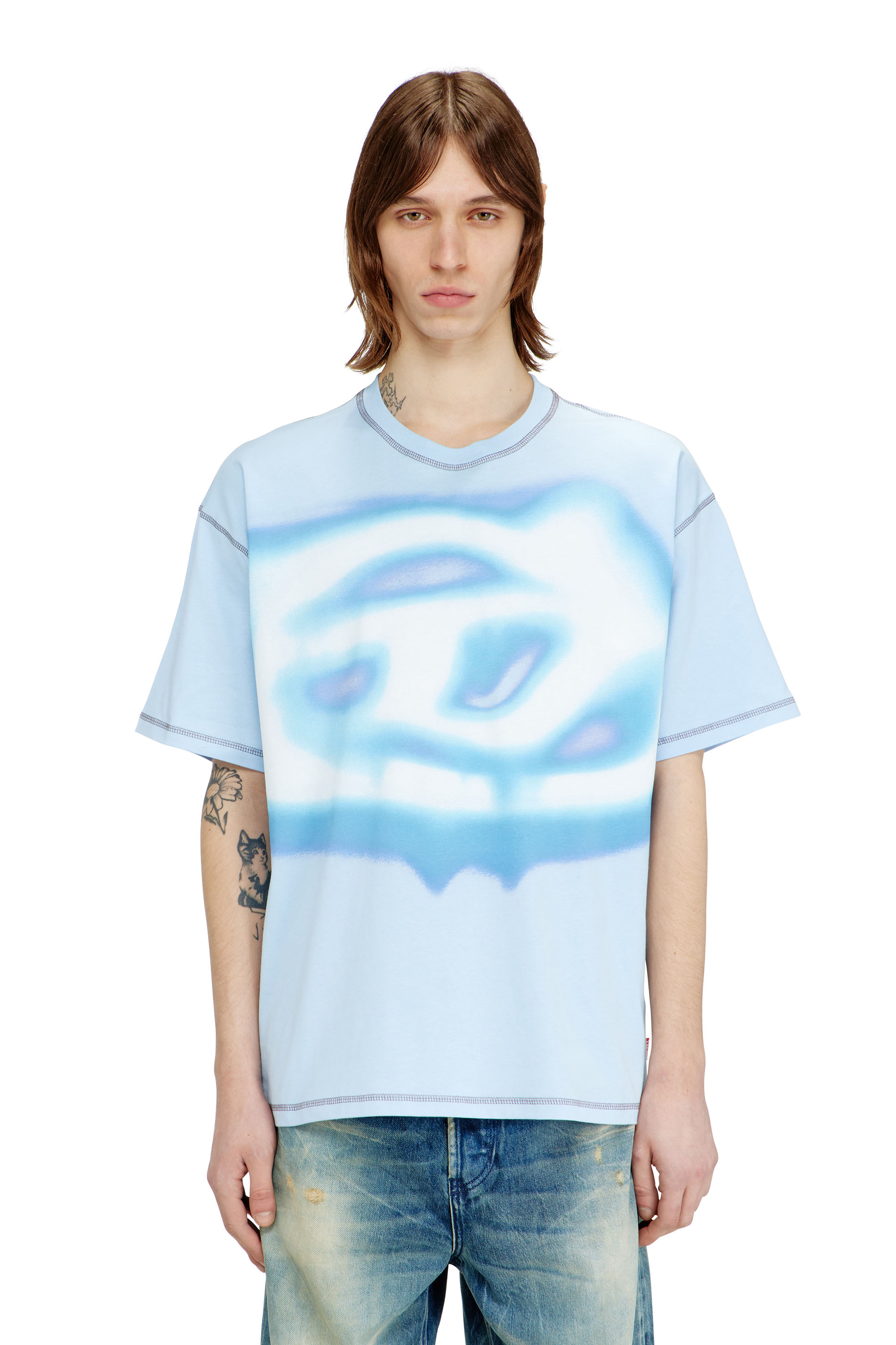 Diesel - T-BOXT-V11, Male's Relaxed T-shirt with water-effect print in null - 3