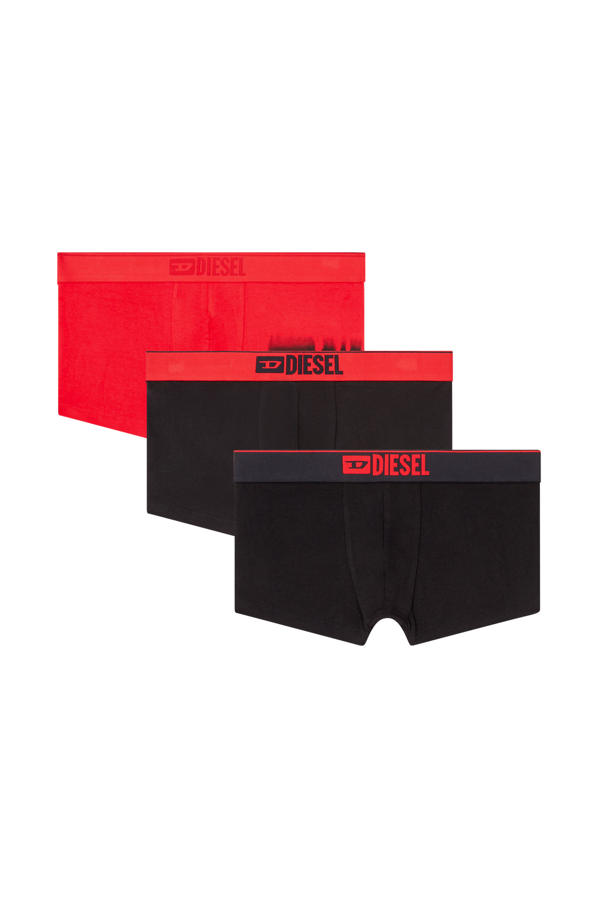 Diesel - DAMIEN-D-BOX-3PACK, Male's 3-pack stretch cotton boxer briefs in レッド - 1